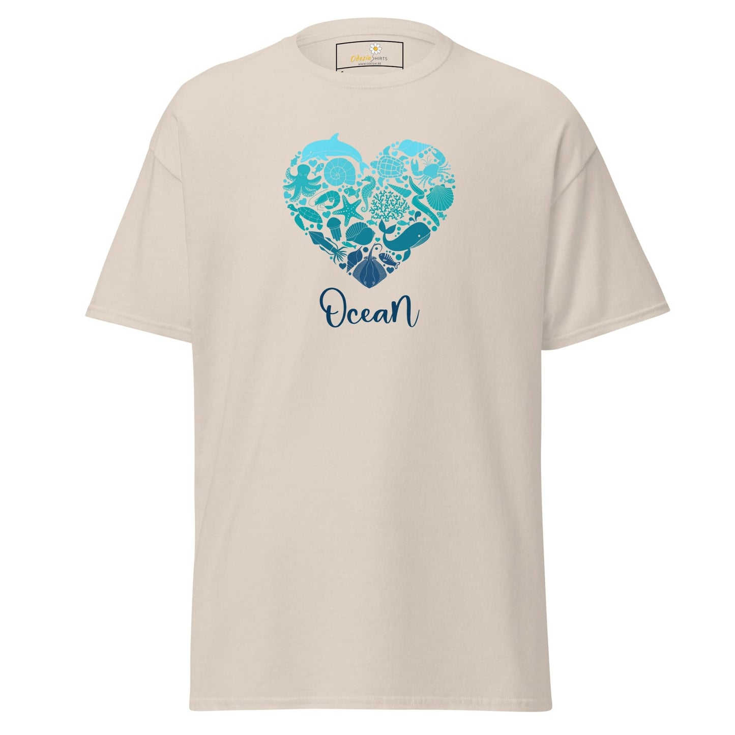 Unisex classic t-shirt - FANTASY SEALIFE HEART OCEAN - REGULAR - Natural / S