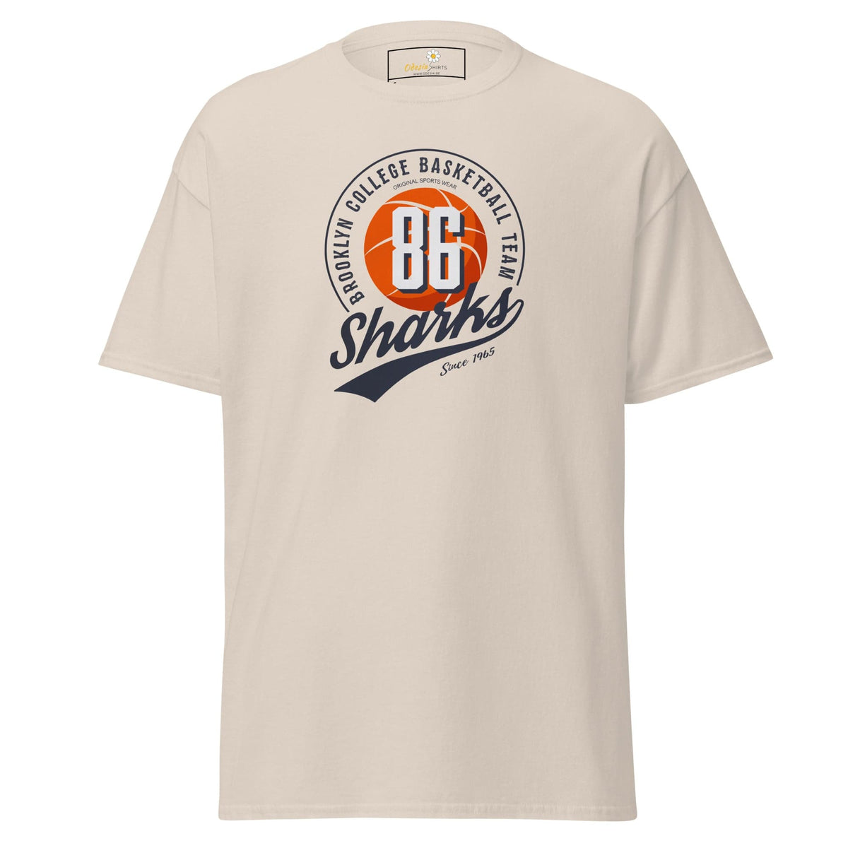 Unisex classic t-shirt - SPORT 86 SHARKS - REGULAR - Natural / S