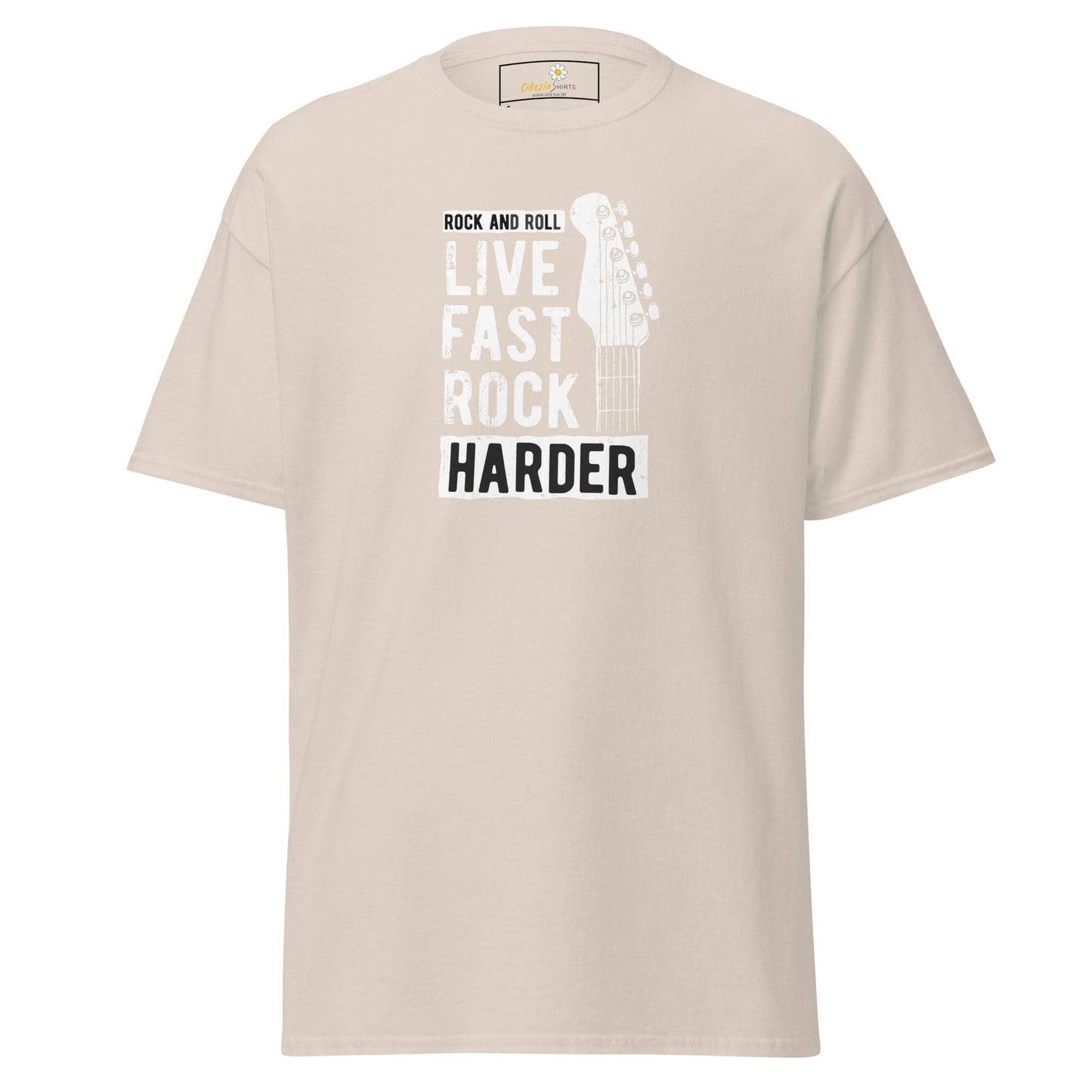 Unisex classic t-shirt - MUSIC LIVE FAST ROCK HARDER - REGULAR - Natural / S