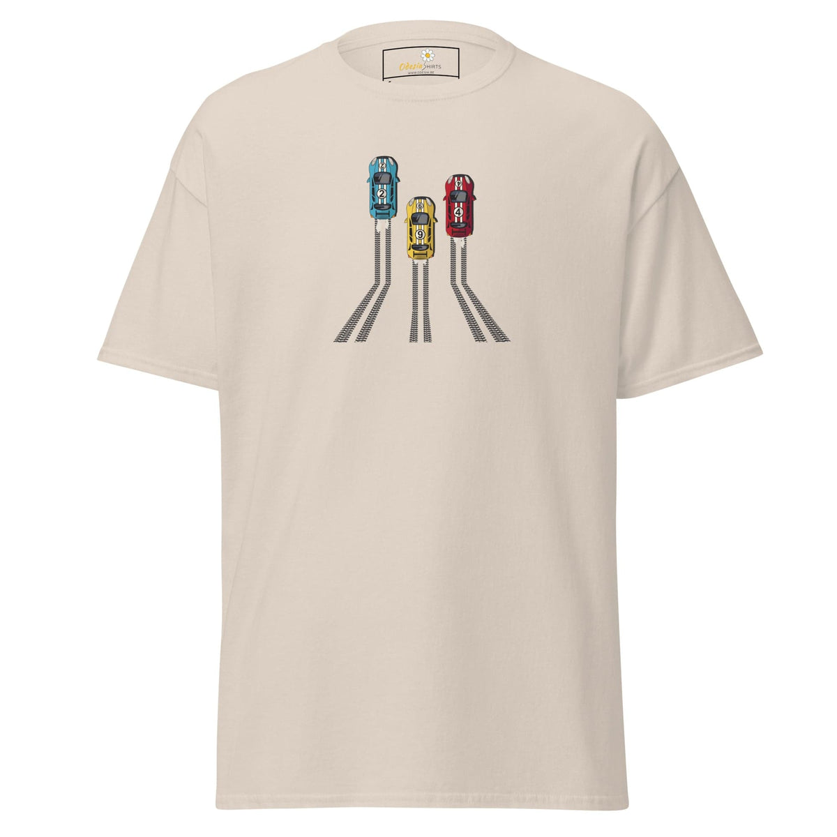 Unisex classic t-shirt - SPORT RACING CARS - REGULAR - Natural / S