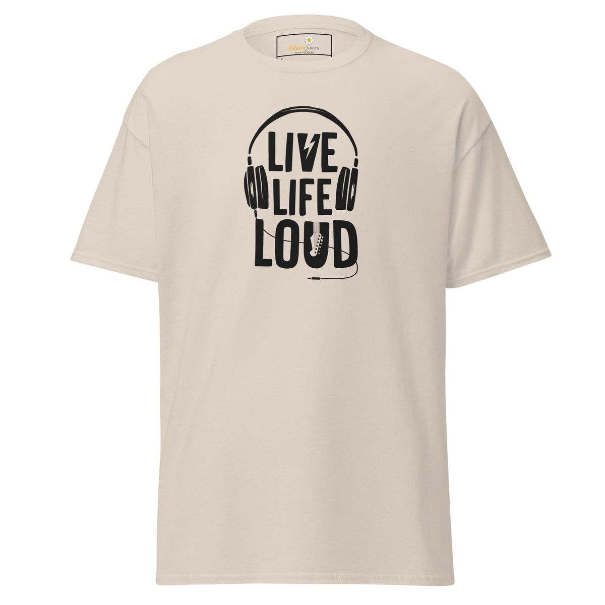 Unisex classic t-shirt - MUSIC LIVE LIFE LOUD - REGULAR - Natural / S