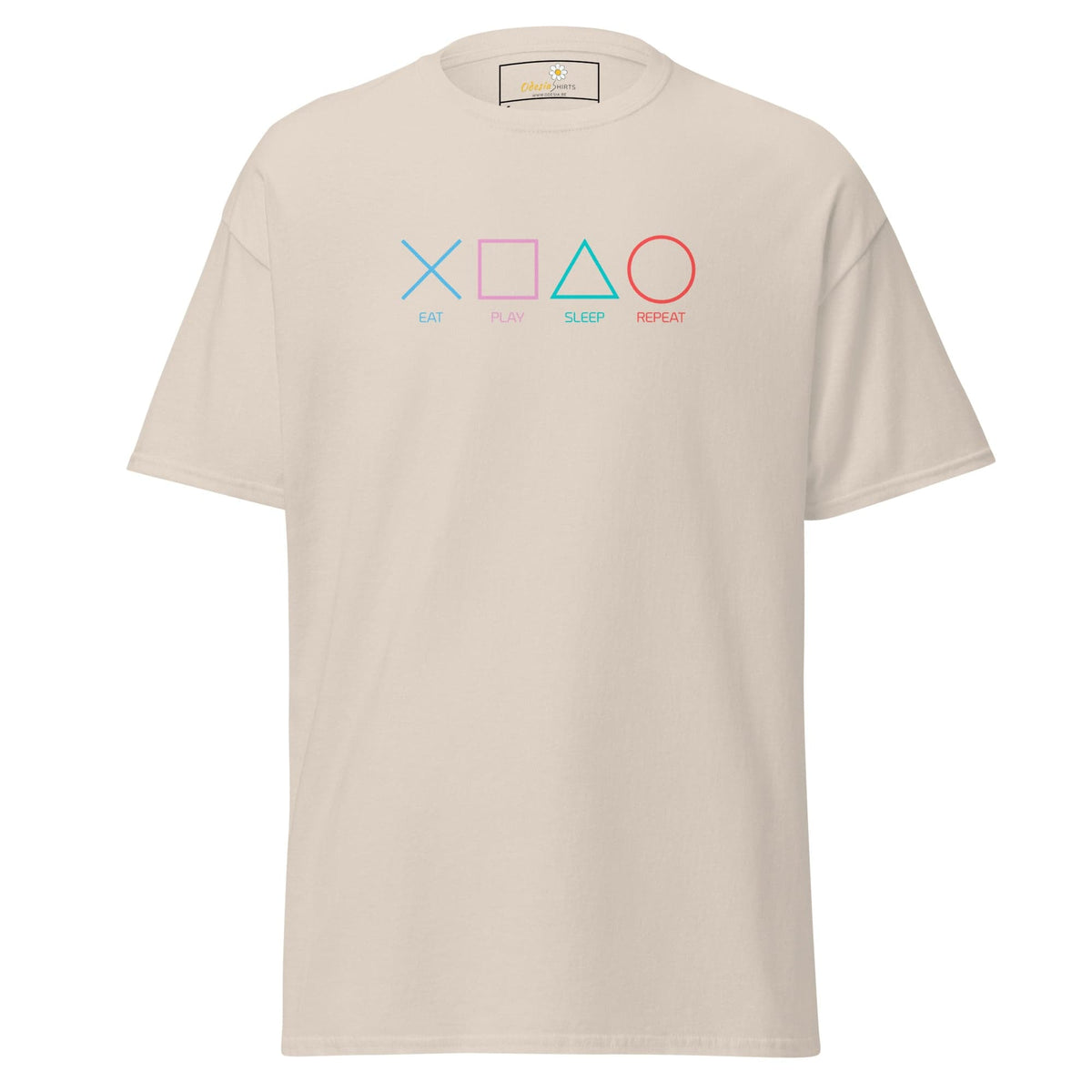 Unisex classic t-shirt - GAMERS PLAY BUTTONS - REGULAR - Natural / S