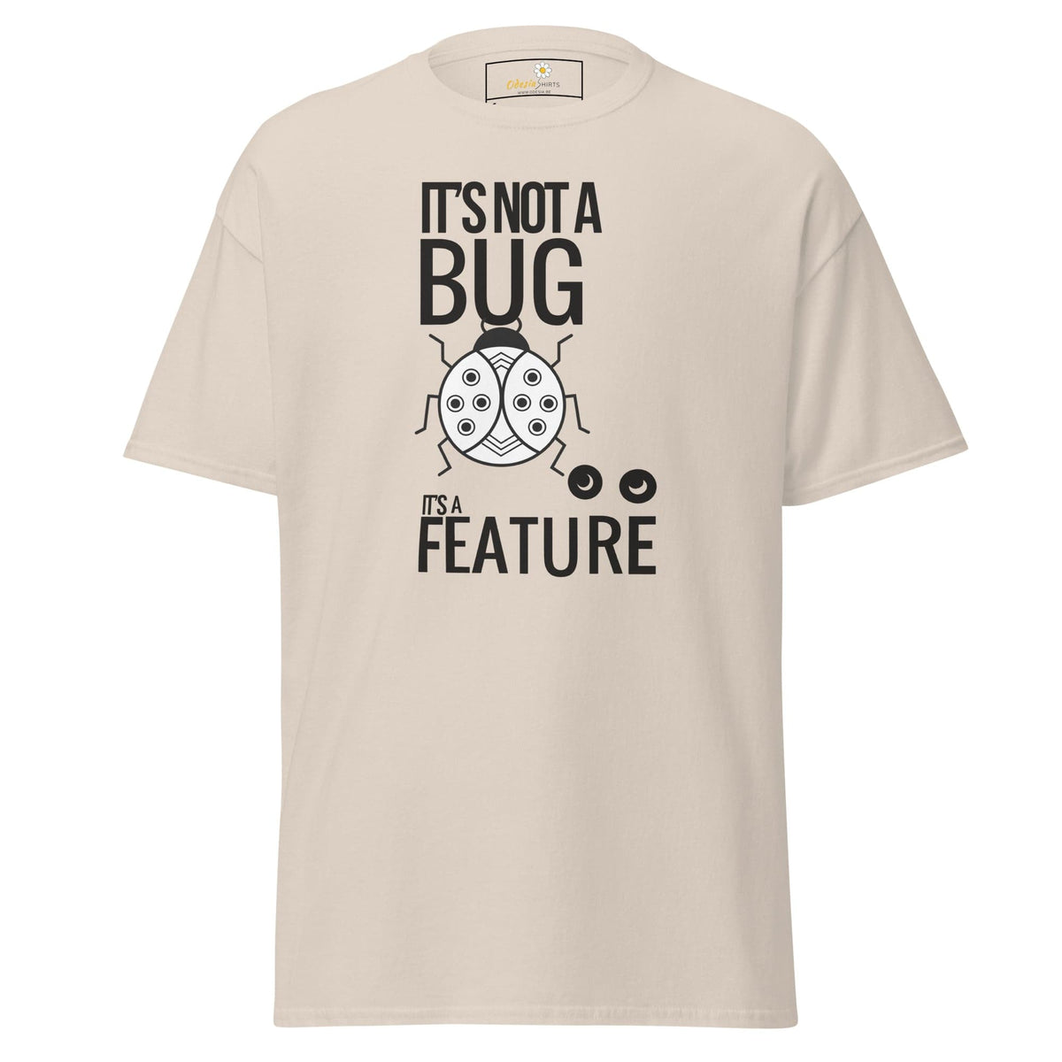 Beige T-shirt with insect graphic for Men and Women in sizes S to XL