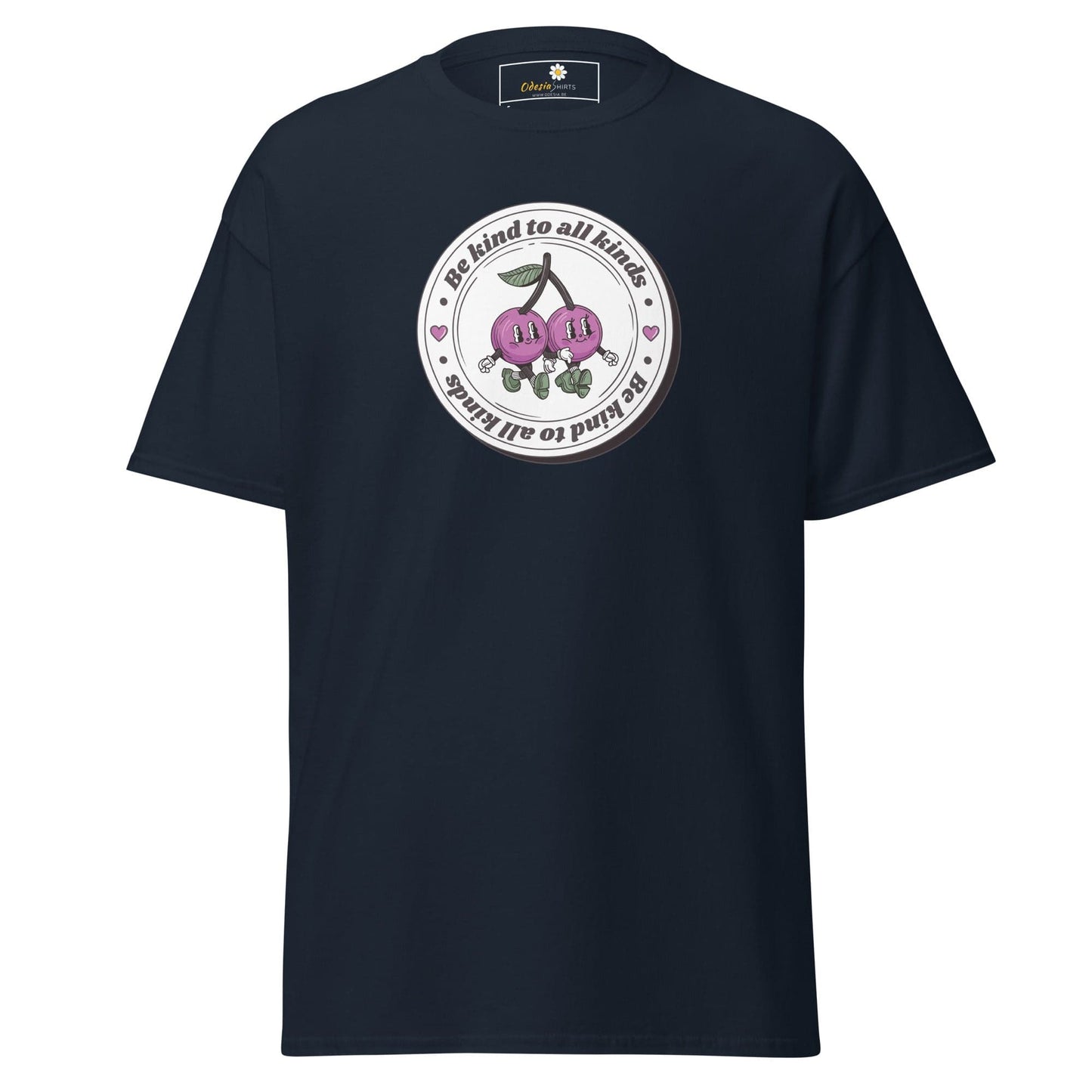 Unisex classic t-shirt - VEGAN POSITIVE BE KIND TO ALL - REGULAR - Navy / S