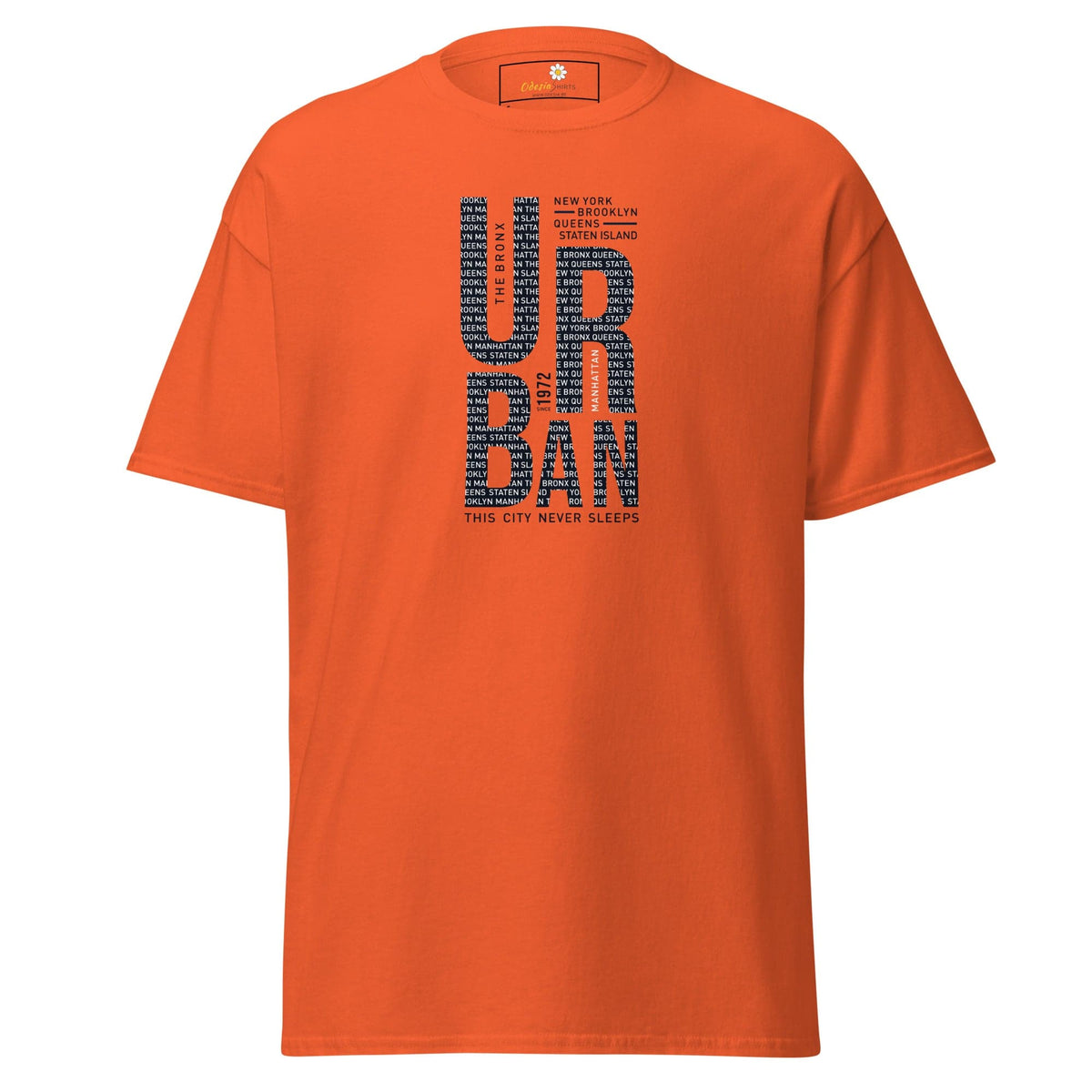 Unisex classic t-shirt - URBAN DESIGN - REGULAR - Orange / S