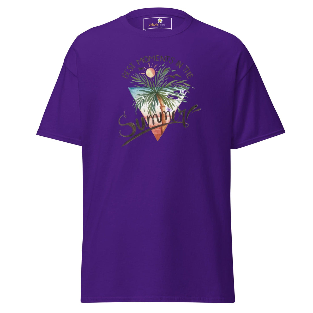 Unisex classic t-shirt - SUMMER SCENE - REGULAR - Purple / S