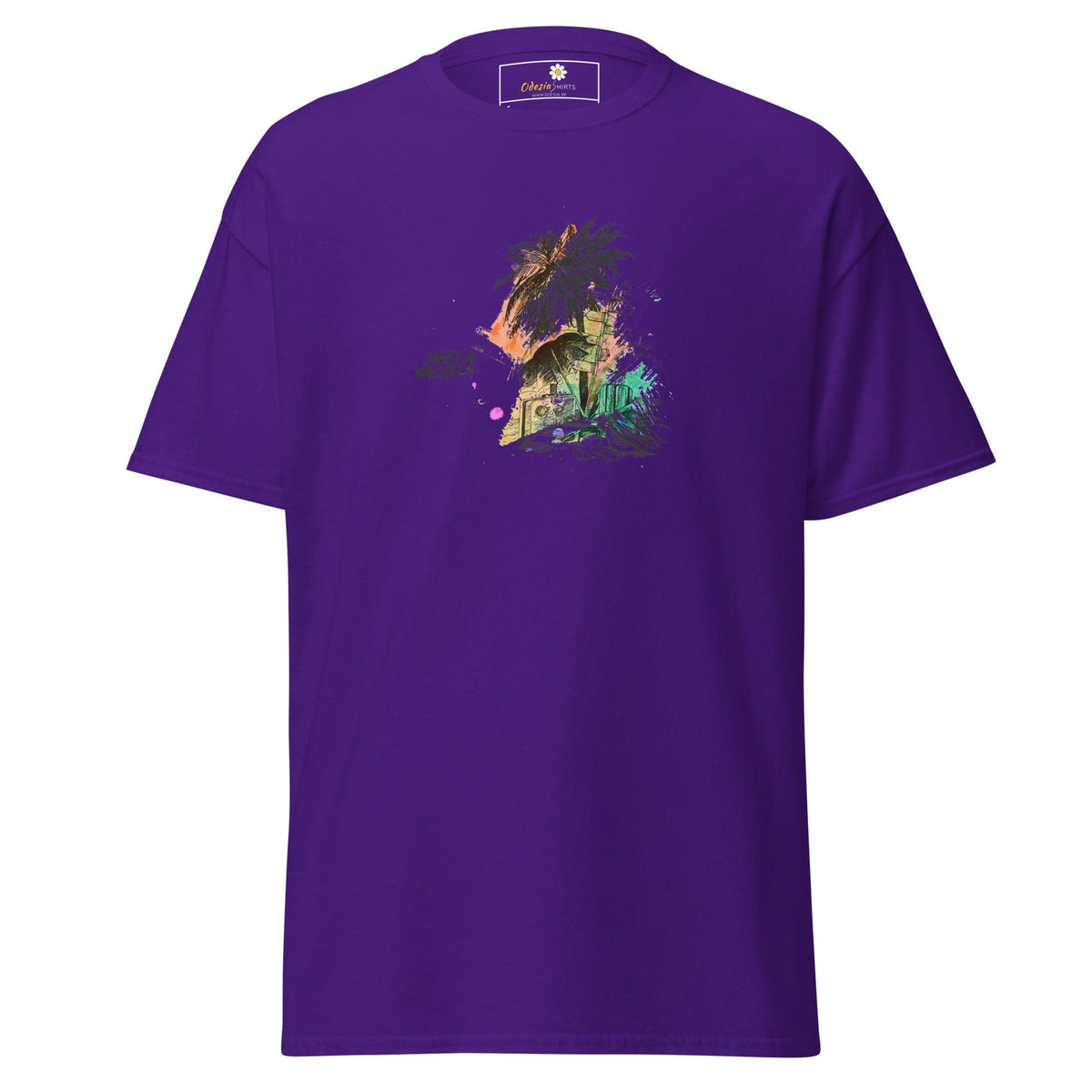 Unisex classic t-shirt - SUMMER NEED A VACATION - REGULAR - Purple / S