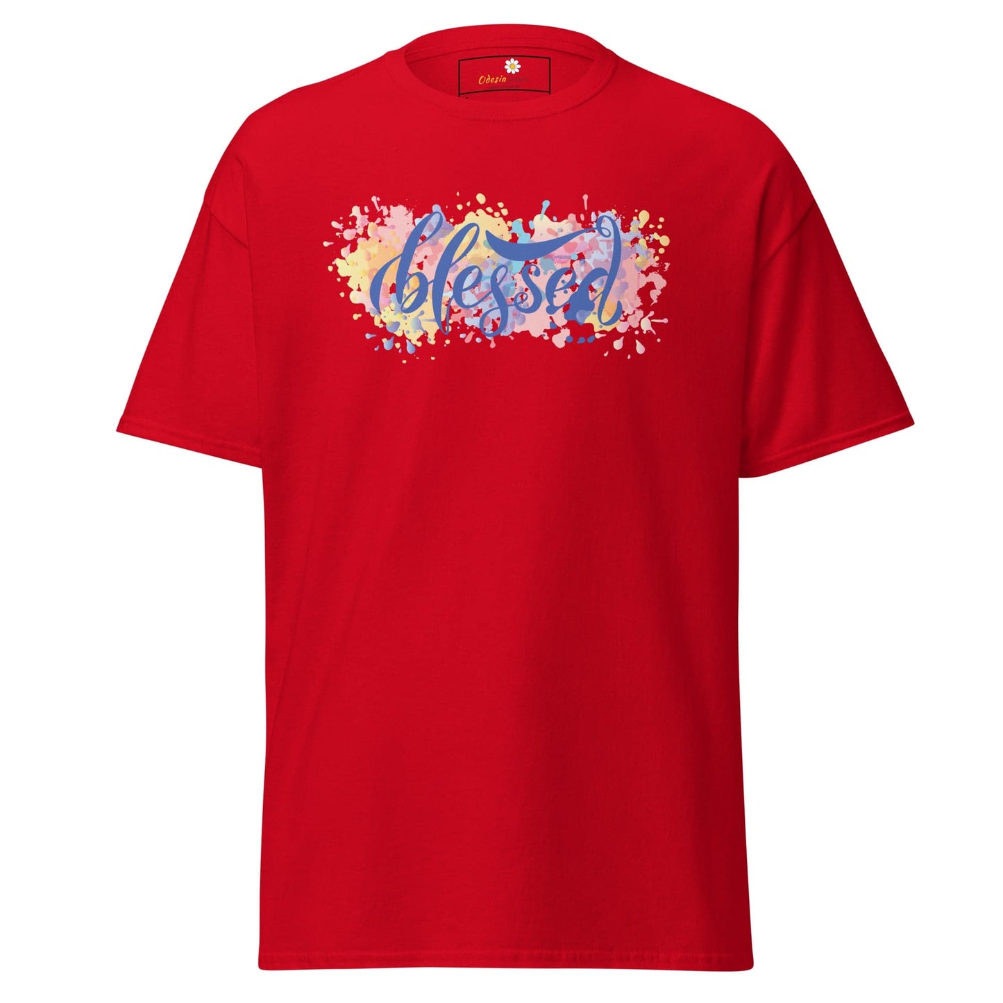 Unisex classic t-shirt - SPIRITUAL TEXT BLESSED - REGULAR - Red / S