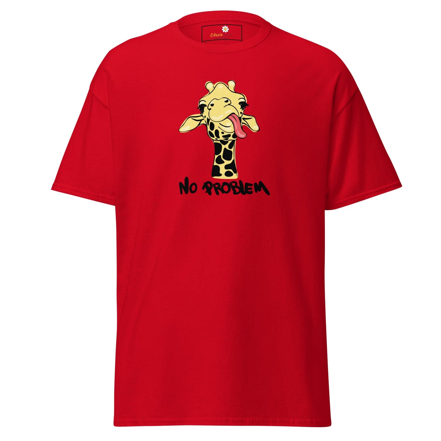 Unisex classic t-shirt - FUN GIRAF NO PROBLEM - REGULAR - Red / S