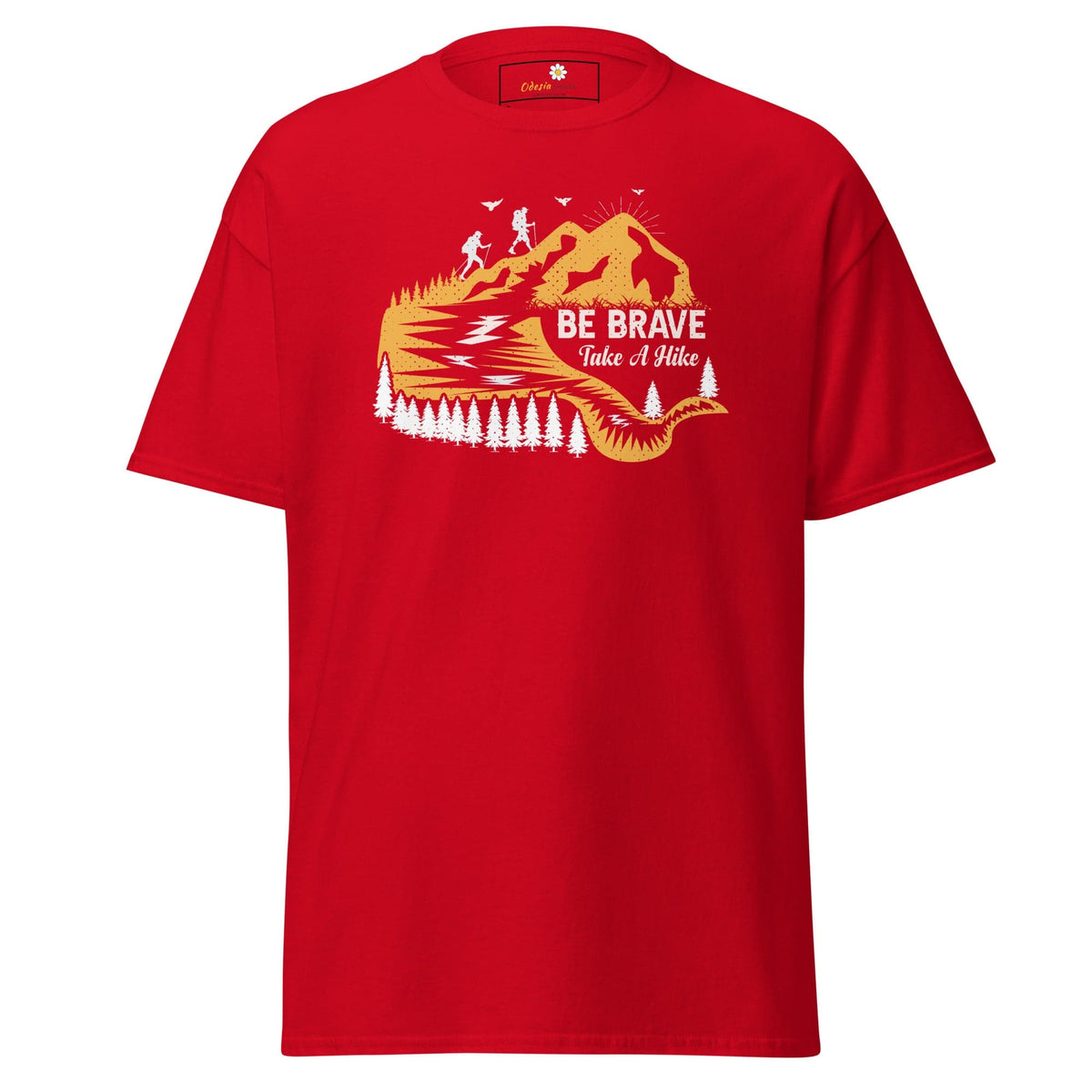 Unisex classic t-shirt - ADVENTURE BE BRAVE WANDER - REGULAR - Red / S