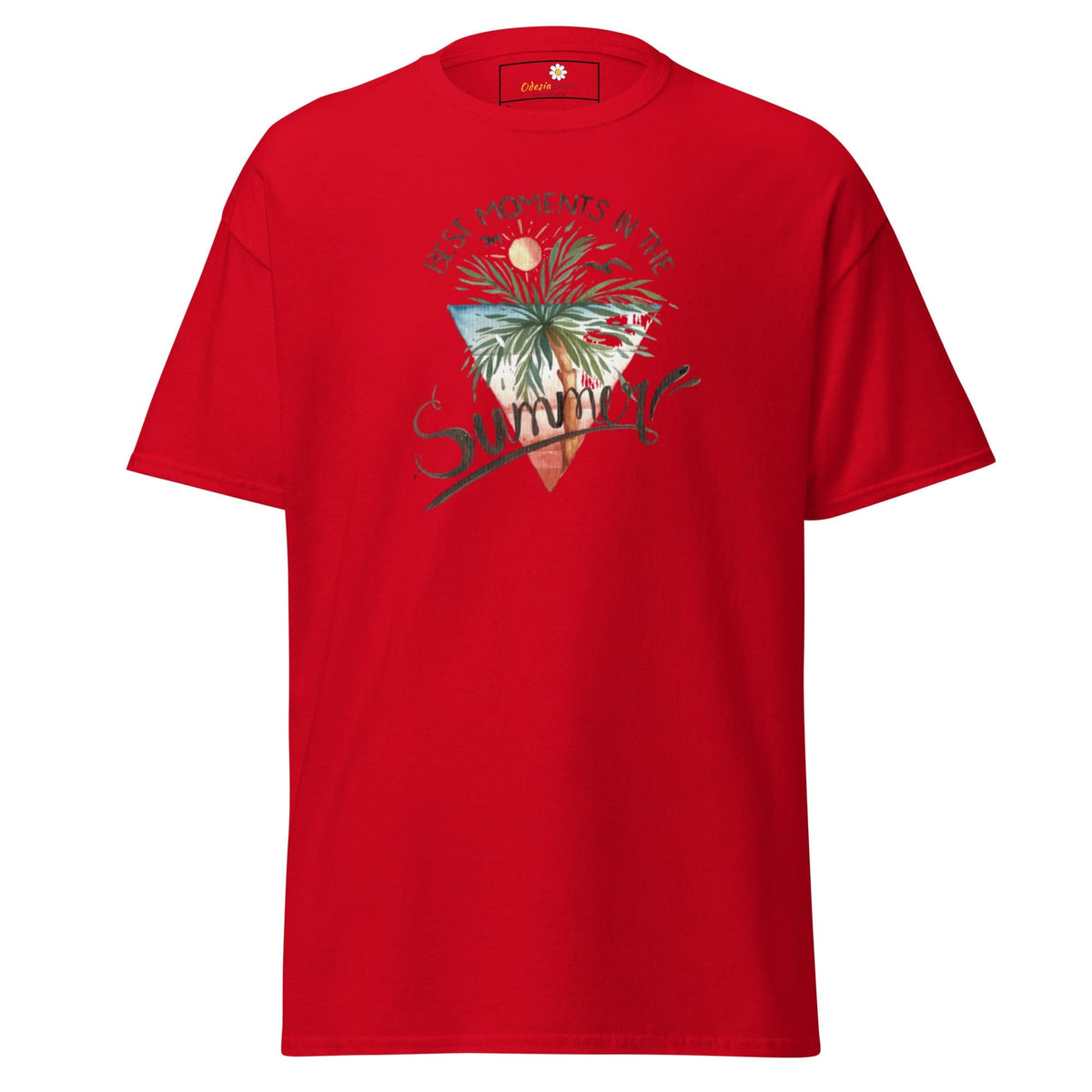 Unisex classic t-shirt - SUMMER SCENE - REGULAR - Red / S