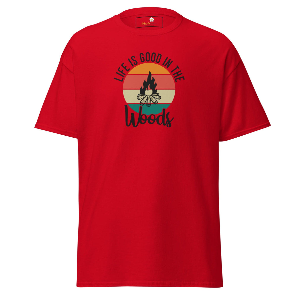 Unisex classic t-shirt - ADVENTURE LIFE GOOD IN WOODS - REGULAR - Red / S