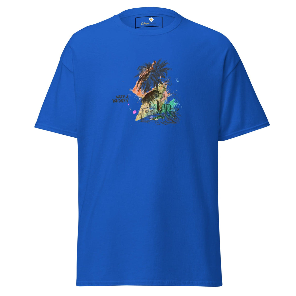 Unisex classic t-shirt - SUMMER NEED A VACATION - REGULAR - Royal / S