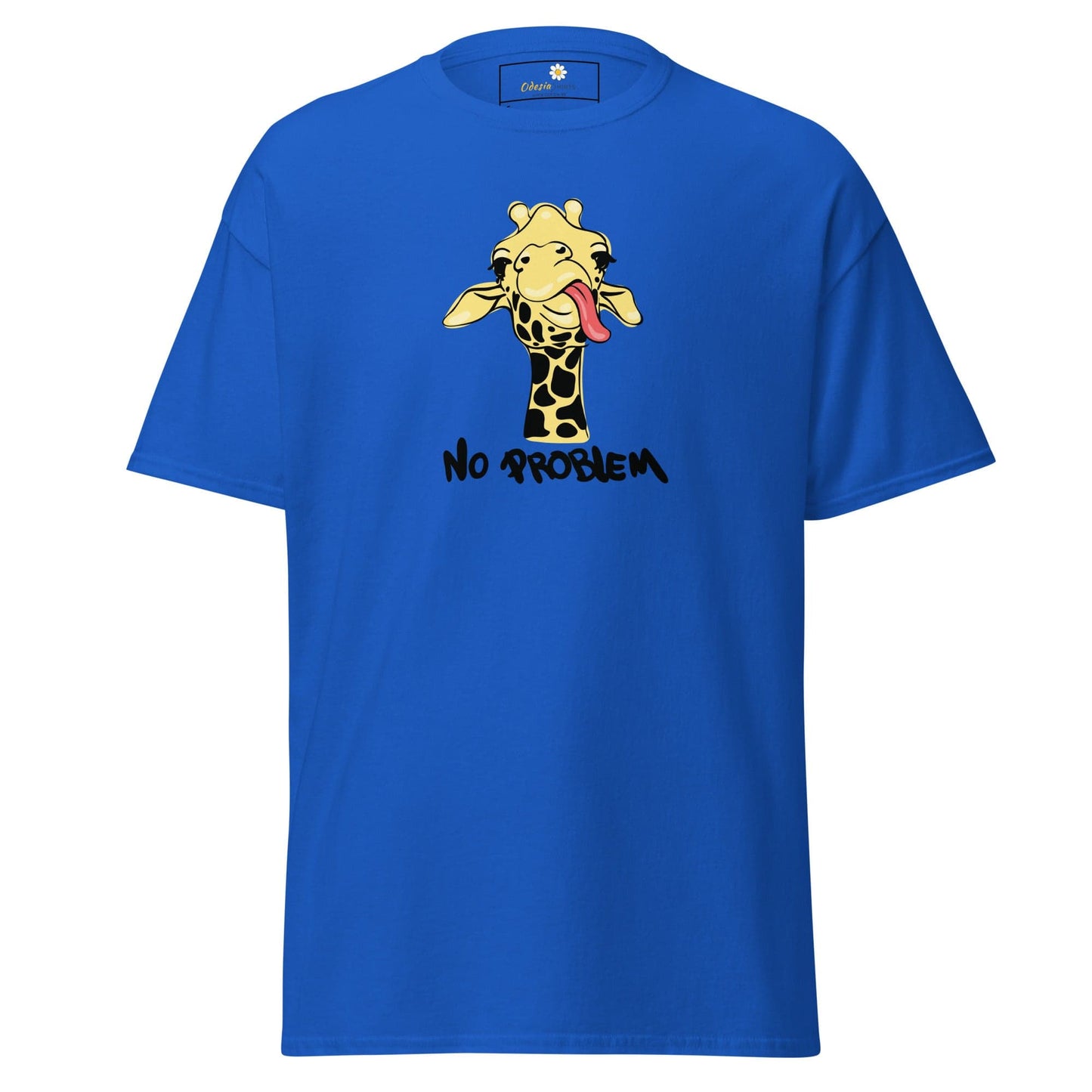 Unisex classic t-shirt - FUN GIRAF NO PROBLEM - REGULAR - Royal / S