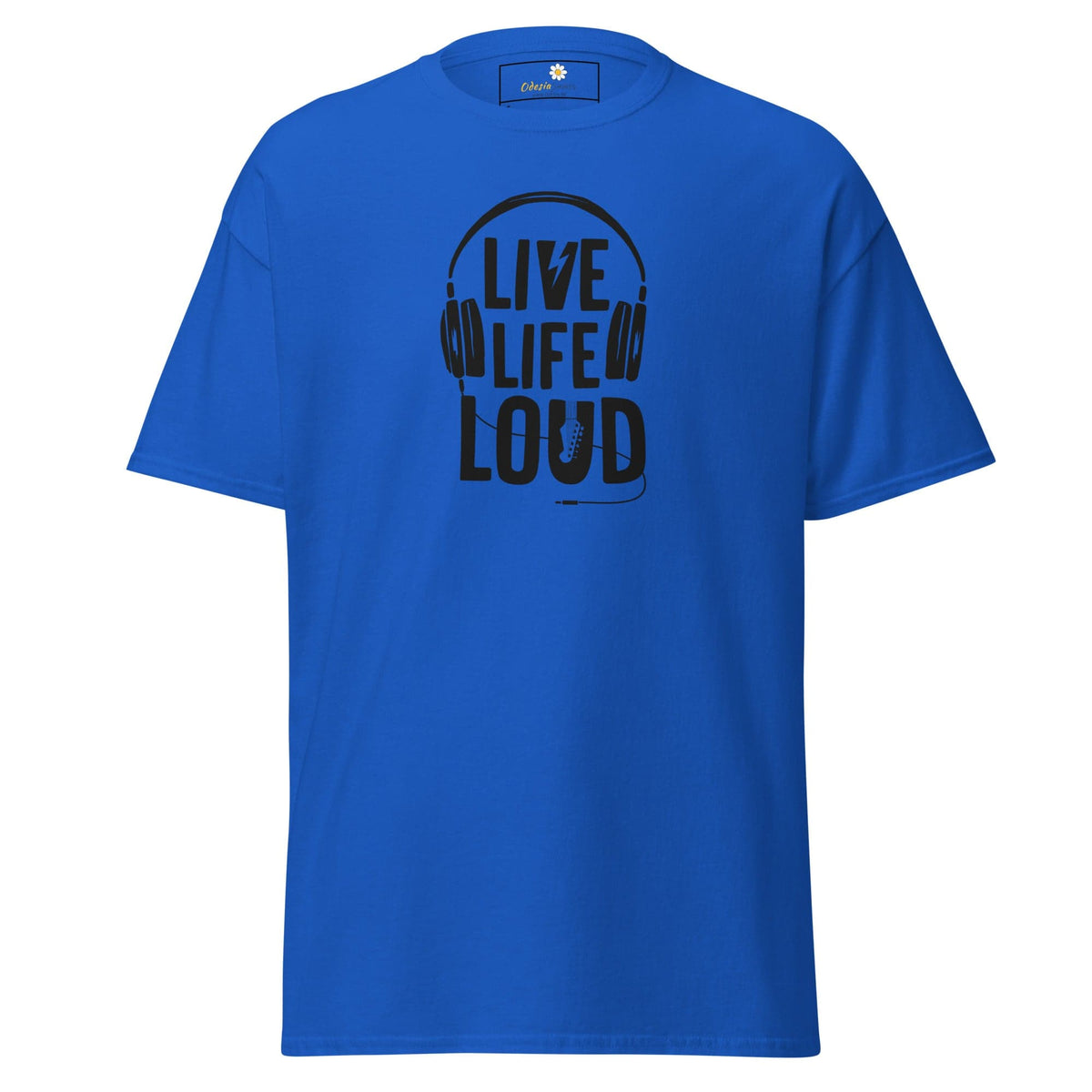 Unisex classic t-shirt - MUSIC LIVE LIFE LOUD - REGULAR - Royal / S