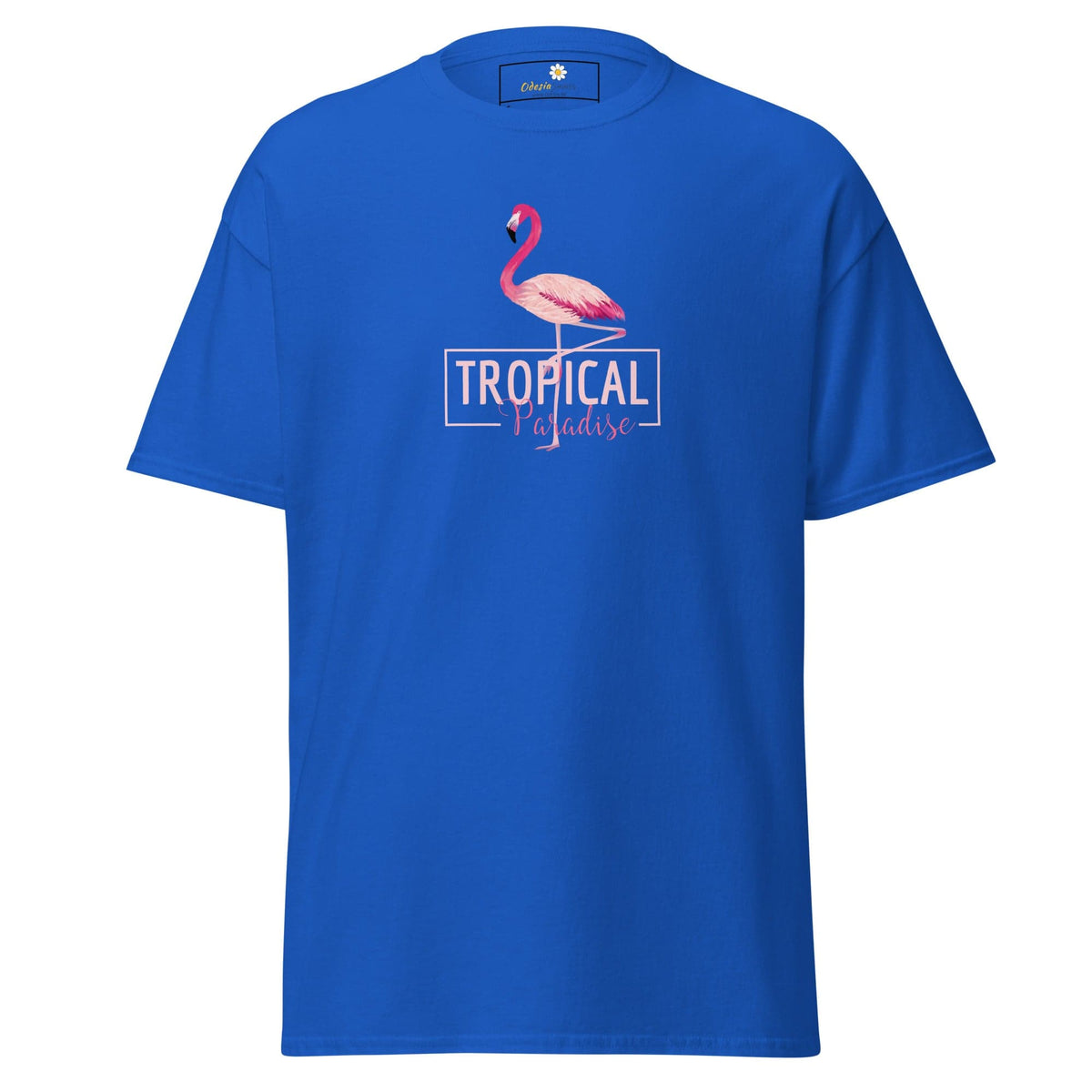 Unisex classic t-shirt - WILD LIFE PARADISE FLAMINGO - REGULAR - Royal / S