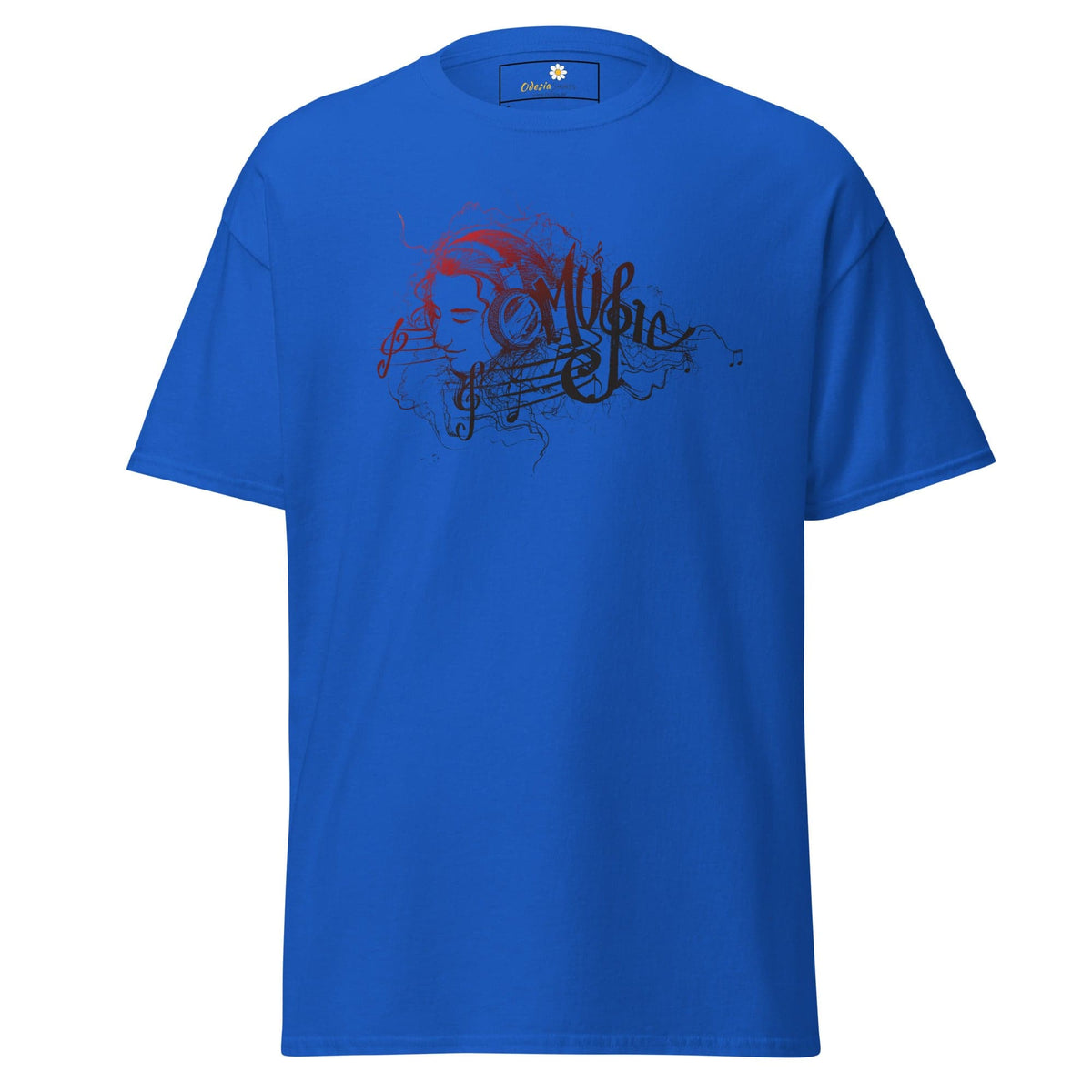 Unisex classic t-shirt - MUSIC GIRL HEADPHONE - REGULAR - Royal / S