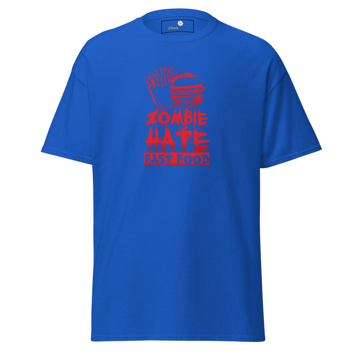Unisex classic t-shirt - SPOOKIE ZOMBIE HATE FASTFOOD - REGULAR - Royal / S