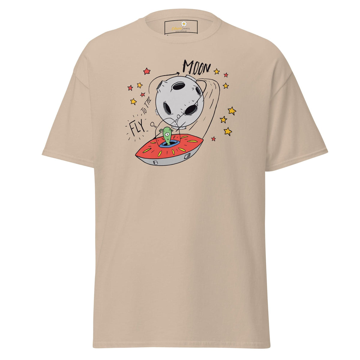 Unisex classic t-shirt - SPACE ALIEN MOON - REGULAR - Sand / S