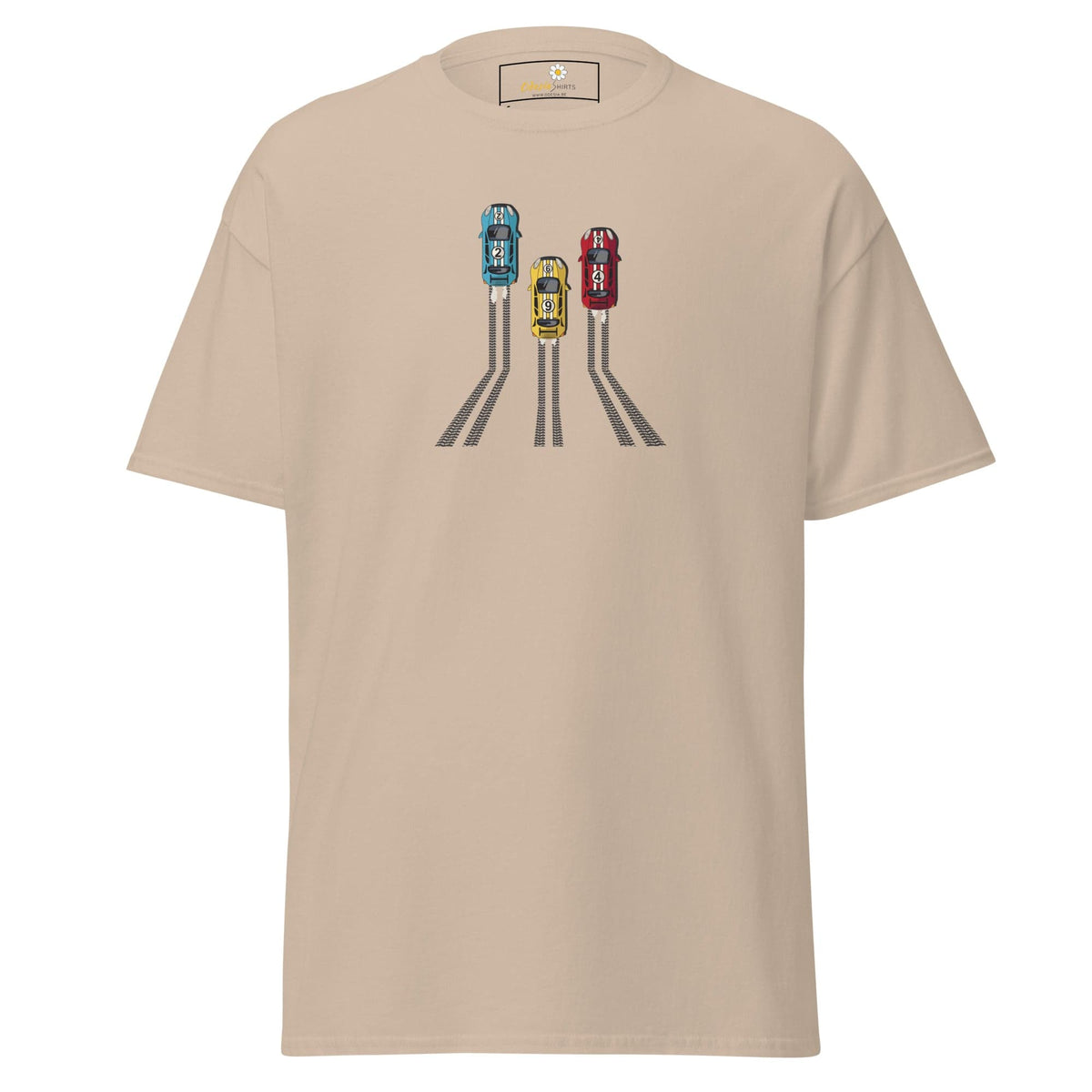 Unisex classic t-shirt - SPORT RACING CARS - REGULAR - Sand / S