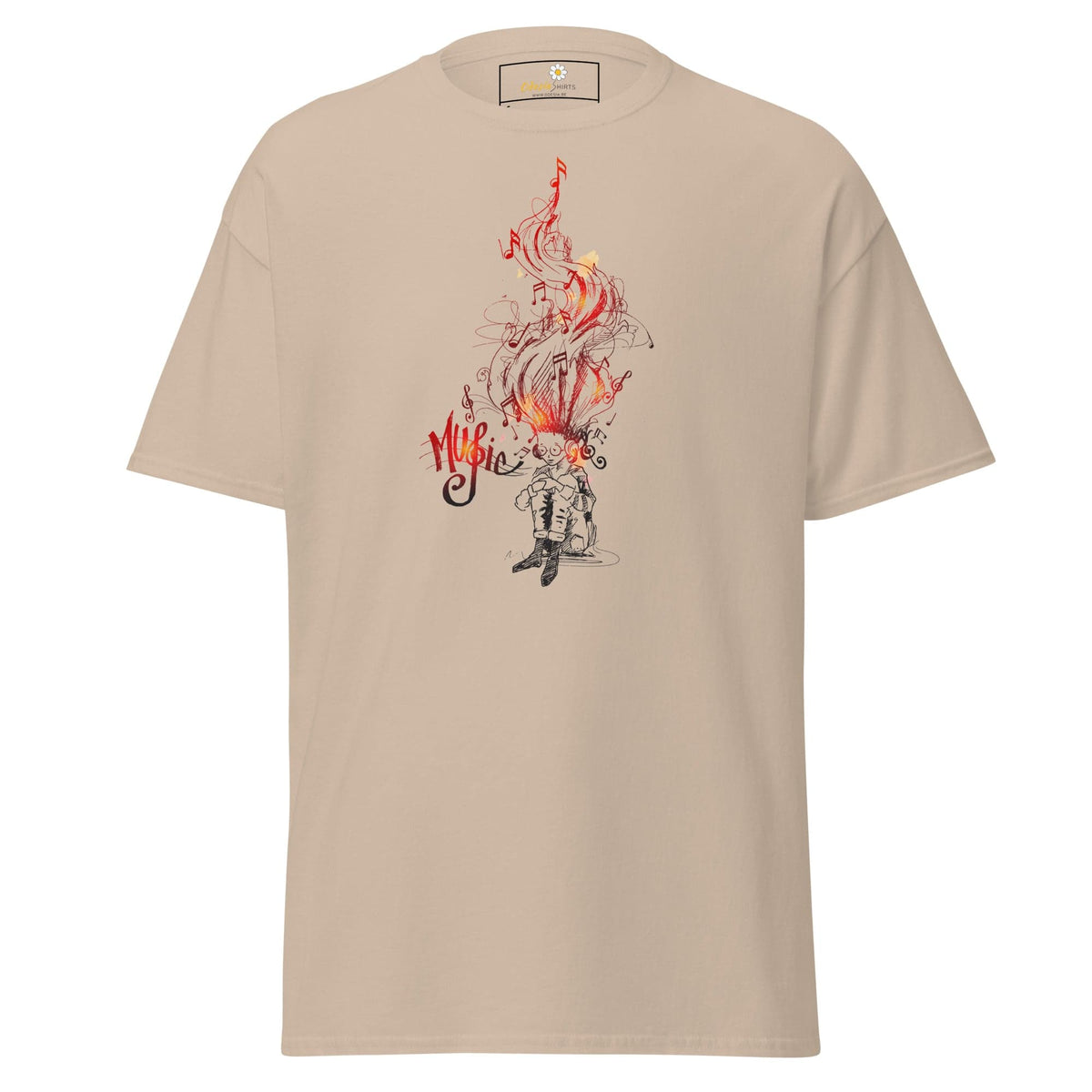 Unisex classic t-shirt - MUSIC GUY THOUGHTS - REGULAR - Sand / S