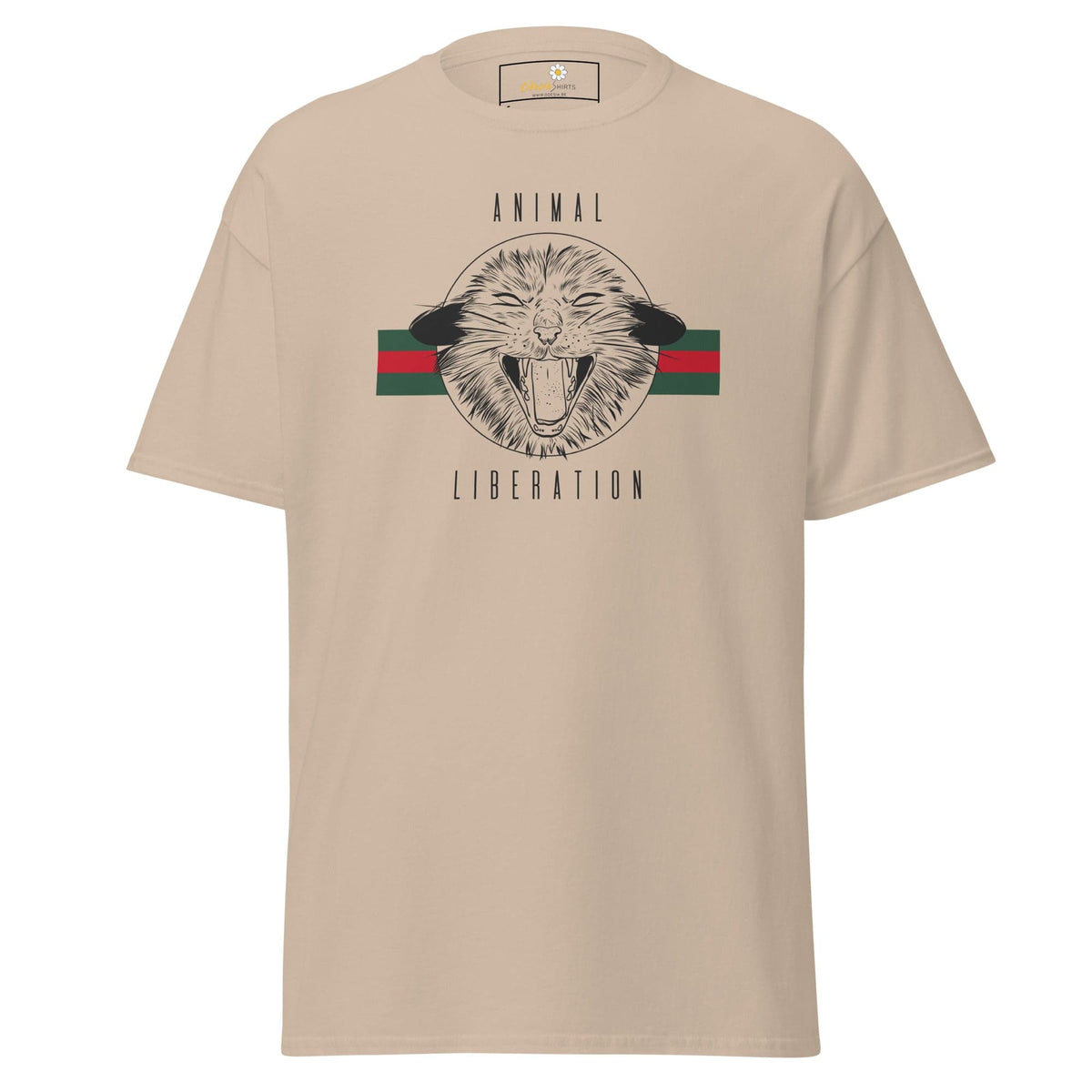 Unisex classic t-shirt - VEGAN ANIMAL LIBERATION - REGULAR - Sand / S