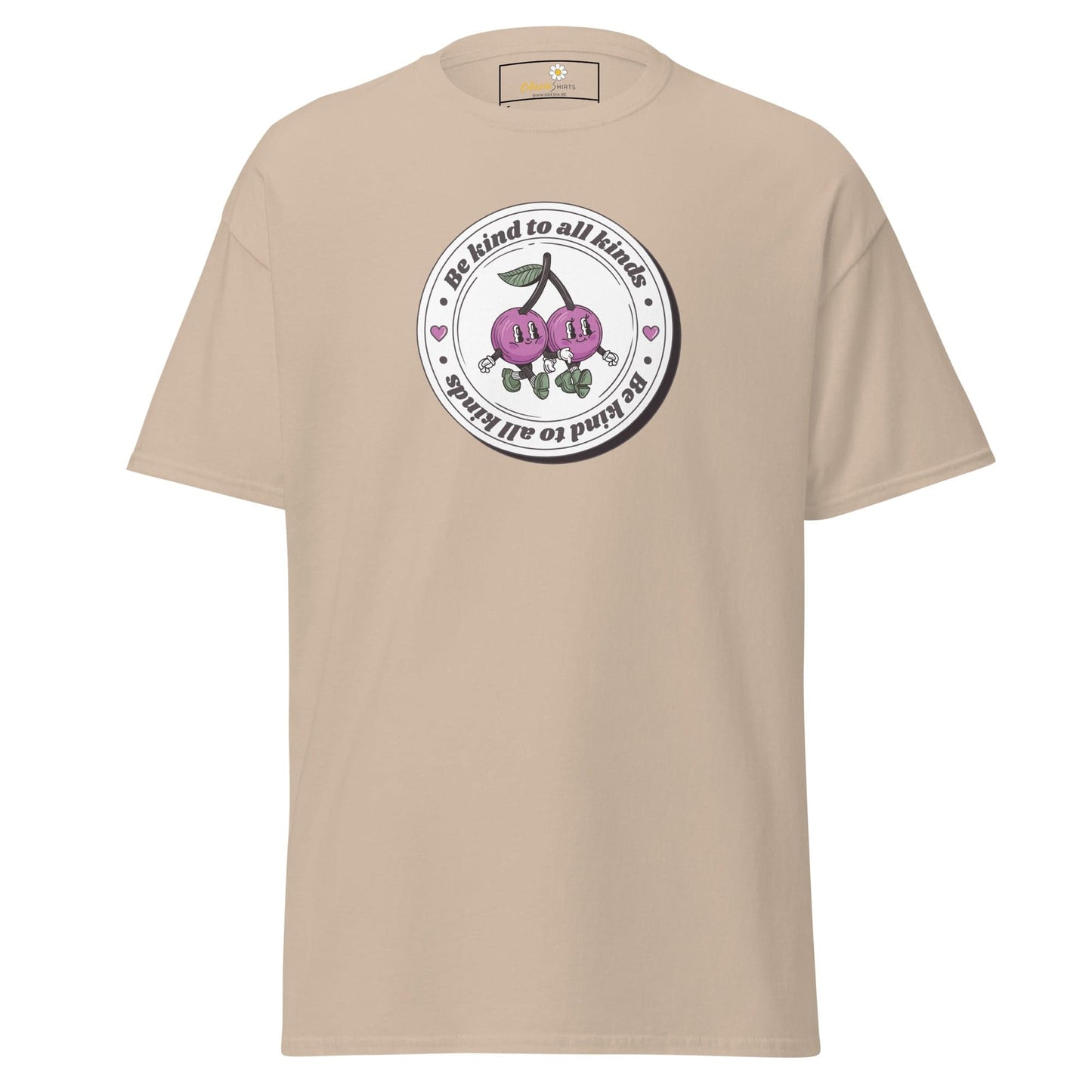 Unisex classic t-shirt - VEGAN POSITIVE BE KIND TO ALL - REGULAR - Sand / S