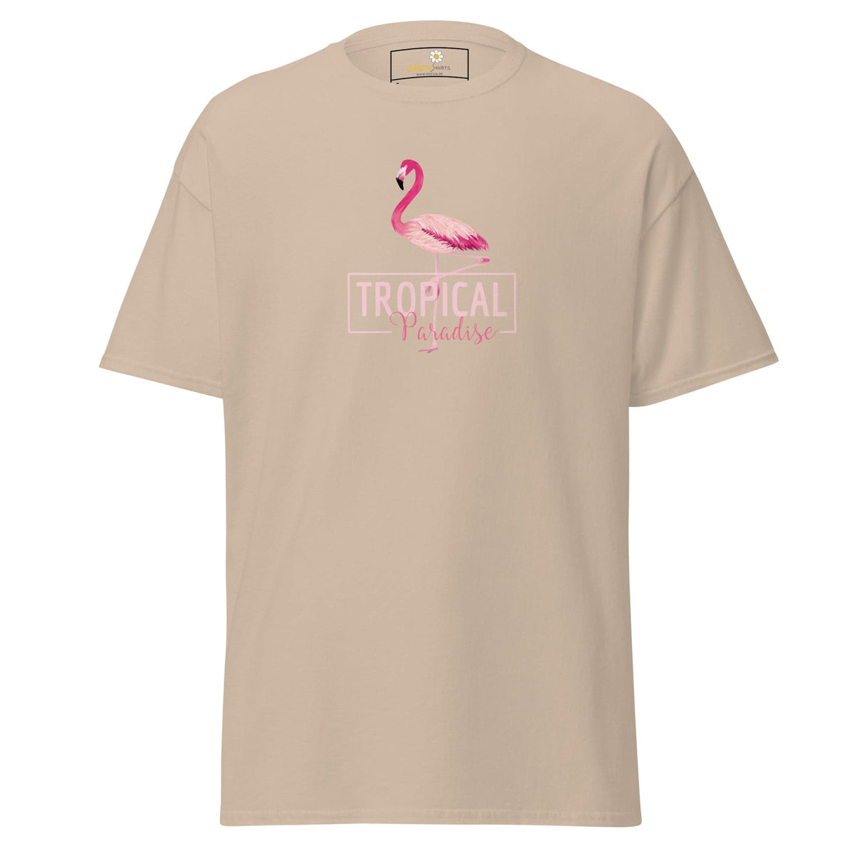 Unisex classic t-shirt - WILD LIFE PARADISE FLAMINGO - REGULAR - Sand / S