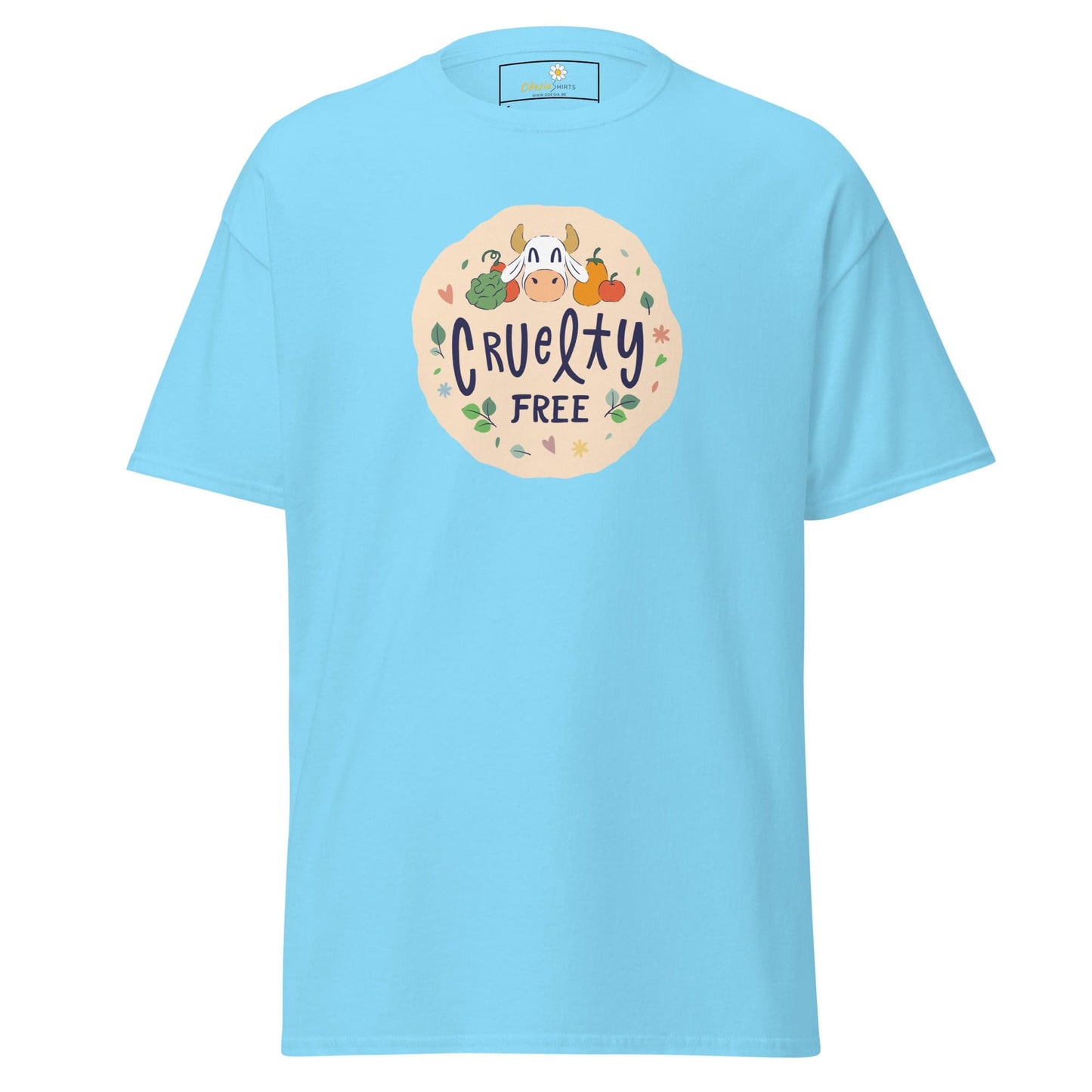 Unisex classic t-shirt - VEGAN CRUELTY FREE - REGULAR - Sky / S