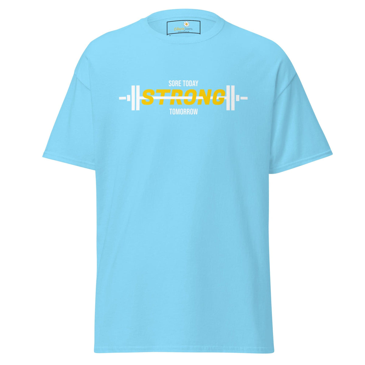 Unisex classic t-shirt - SPORT SORE TODAY - REGULAR - Sky / S