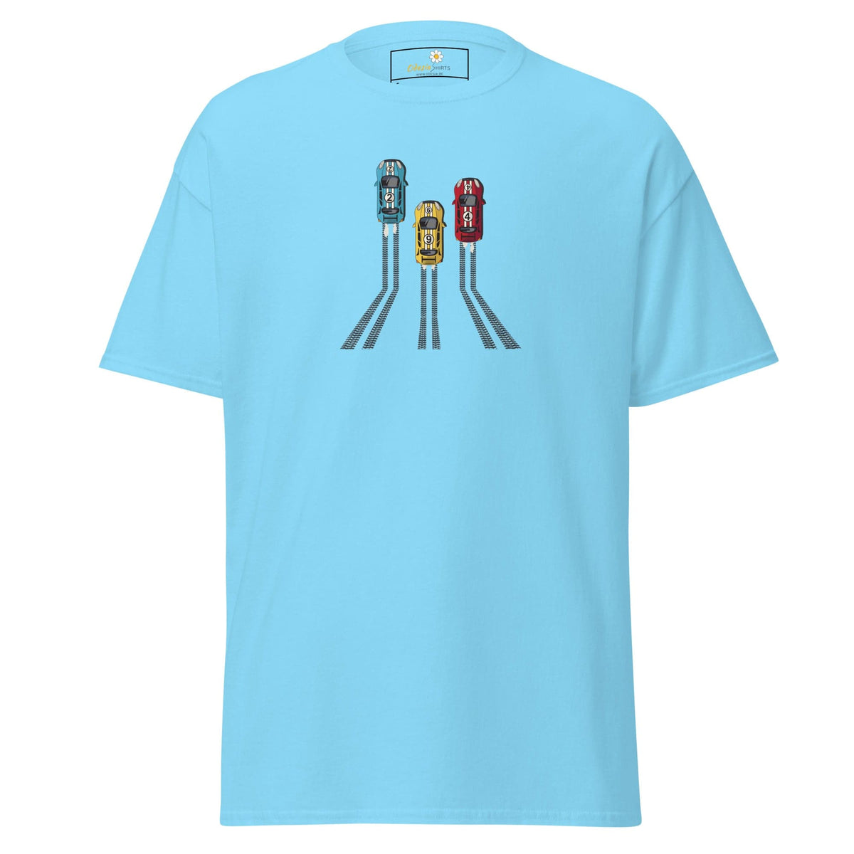 Unisex classic t-shirt - SPORT RACING CARS - REGULAR - Sky / S