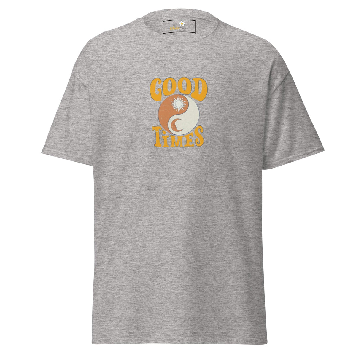 Unisex classic t-shirt - POSITIVE GOOD TIMES YIN YANG - REGULAR - Sport Grey / S