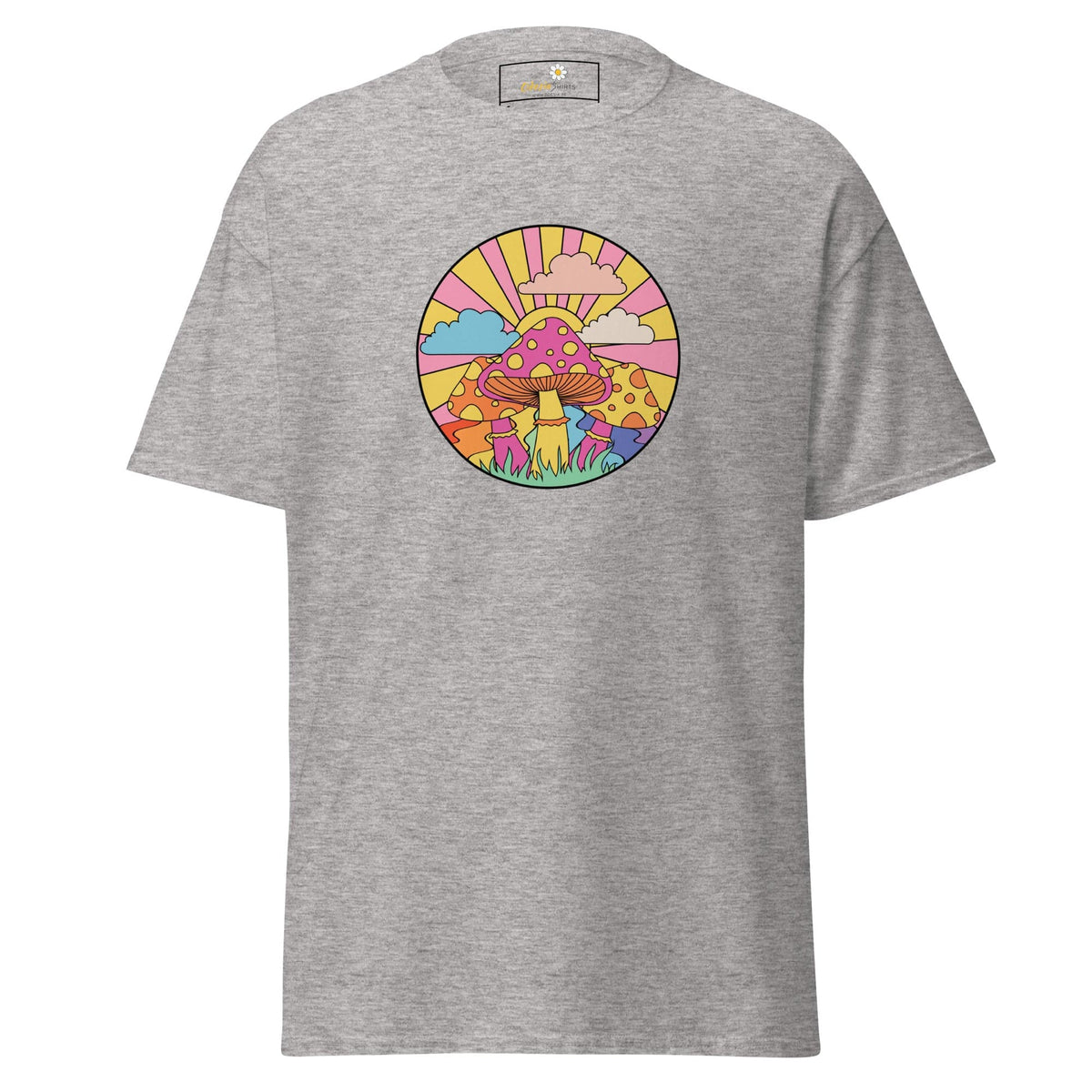Unisex classic t-shirt - POSITIVE MYSTIC SUNNY MUSHROOMS - REGULAR - Sport Grey / S