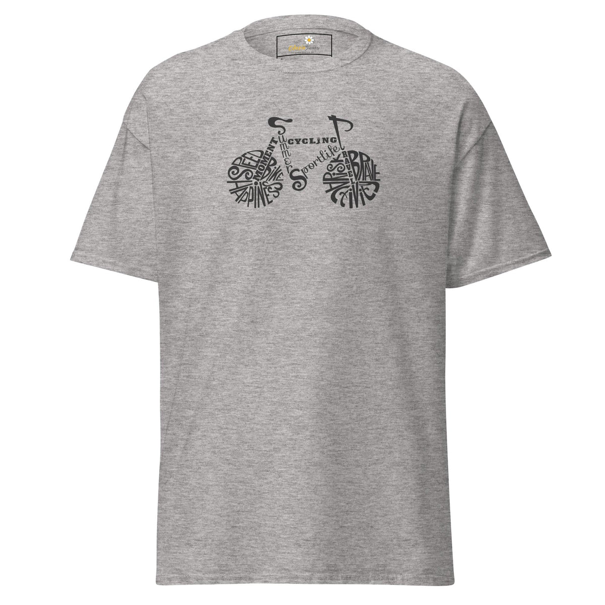 Unisex classic t-shirt - SPORT DRAWING BIKE - REGULAR - Sport Grey / S