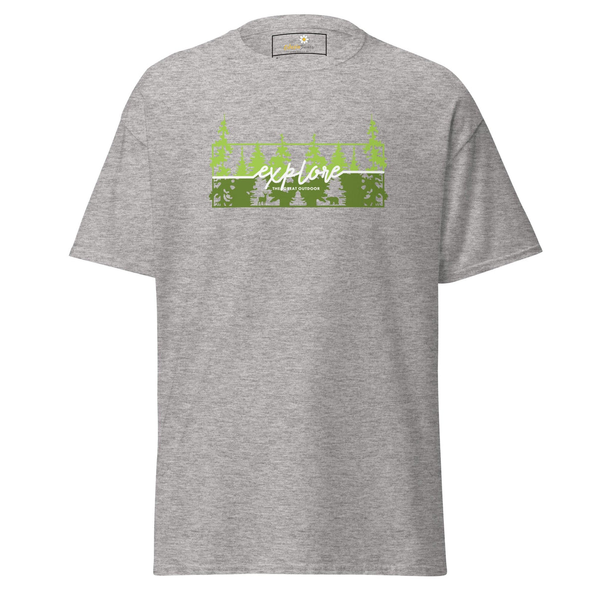 Unisex classic t-shirt - ADVENTURE EXPLORE TREES- REGULAR - Sport Grey / S