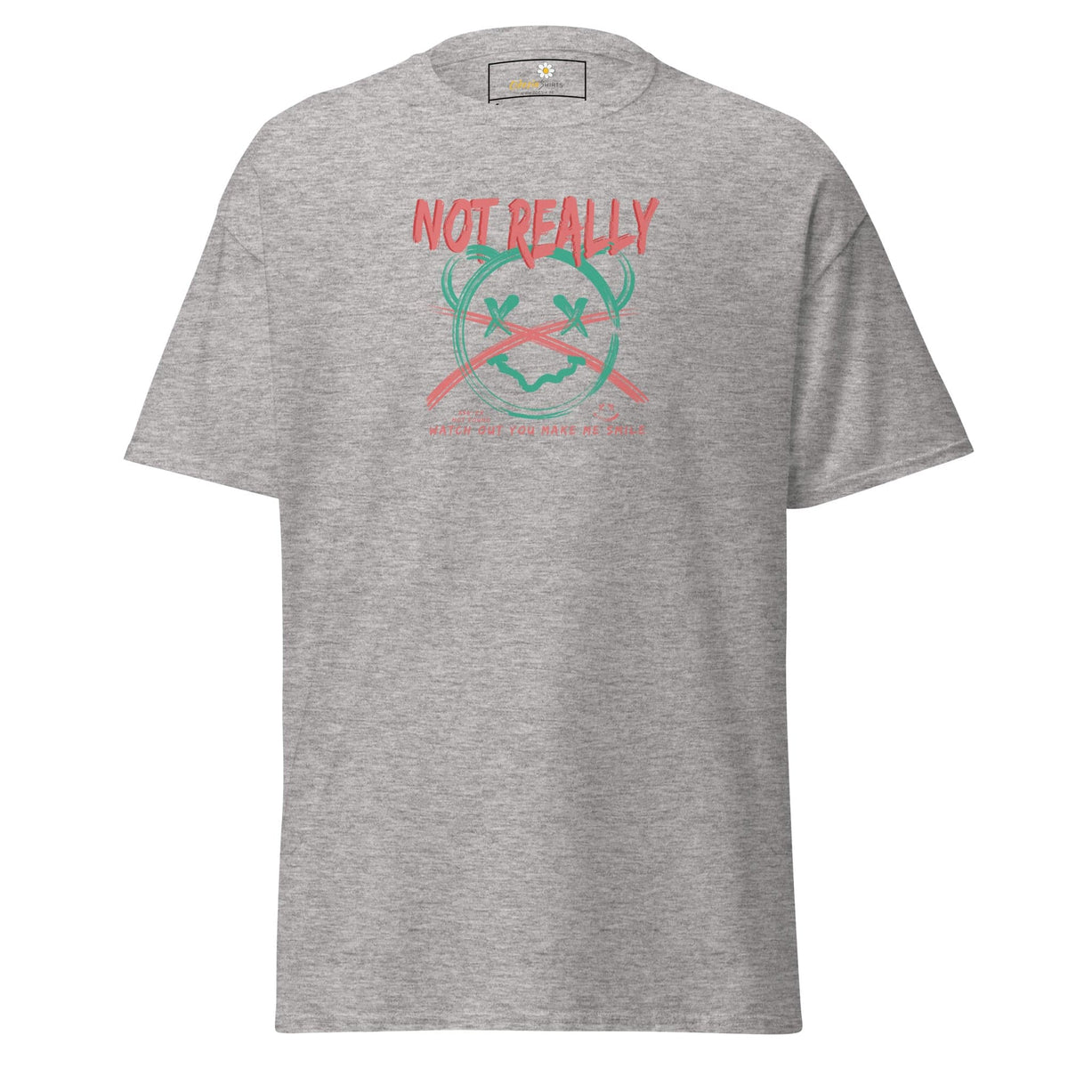 Gray T-shirt with graphic design for Men and Women available in sizes S to XL