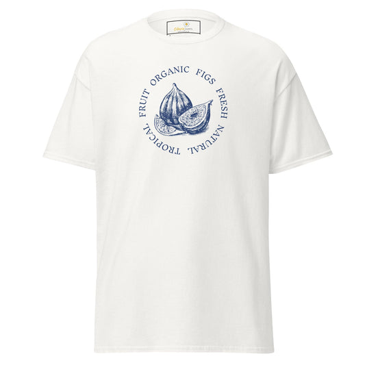 White T-shirt featuring a fig graphic from the T-SHIRT DESIGN TEE collection for men and women