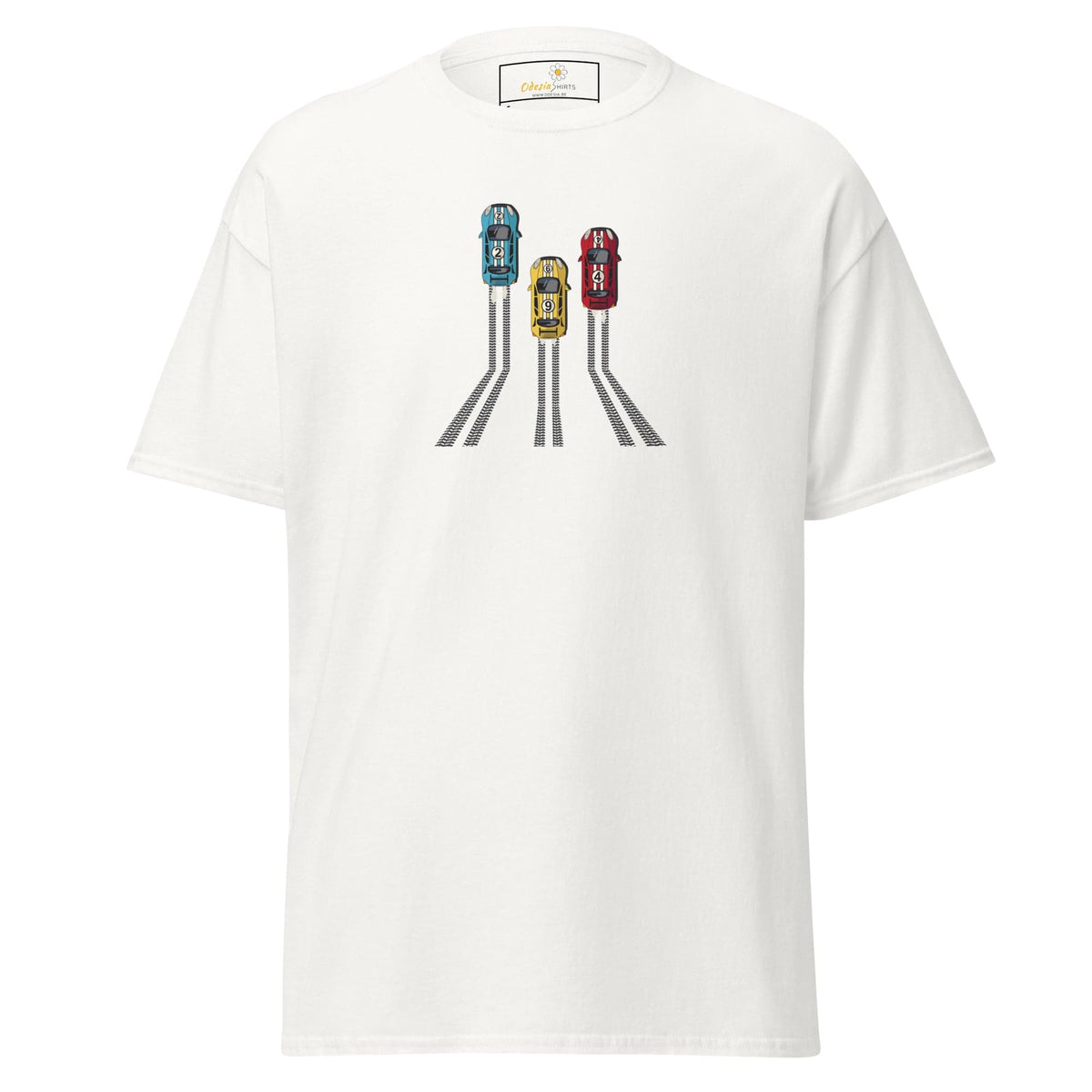 Unisex classic t-shirt - SPORT RACING CARS - REGULAR - White / S