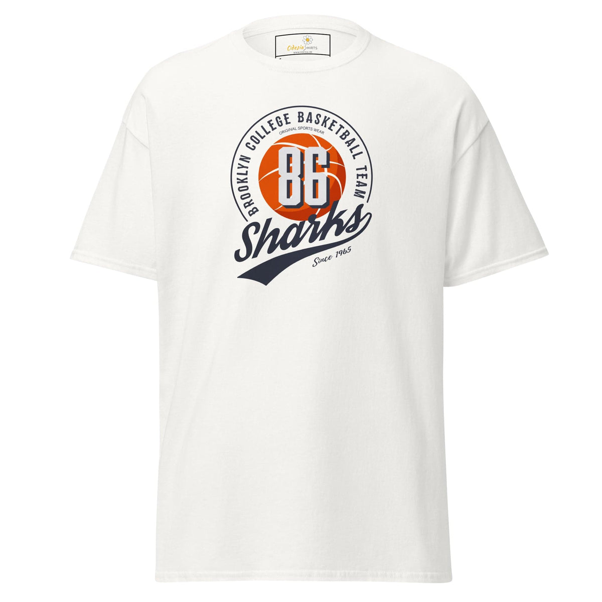 Unisex classic t-shirt - SPORT 86 SHARKS - REGULAR - White / S