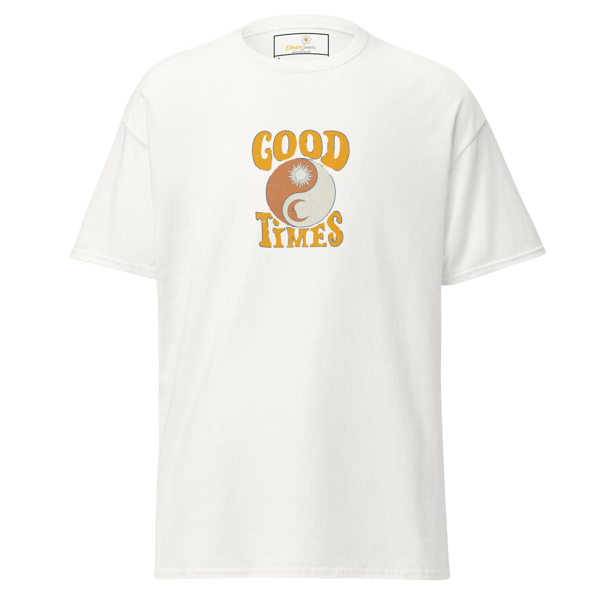Unisex classic t-shirt - POSITIVE GOOD TIMES YIN YANG - REGULAR - White / S