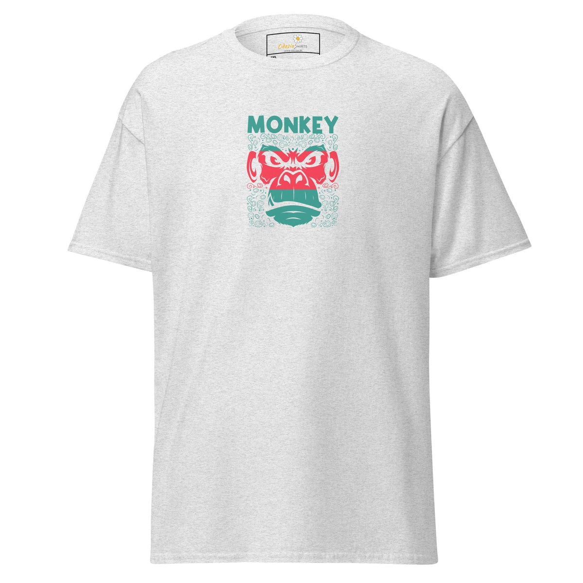 White T-shirt with a monkey graphic from the T-SHIRT DESIGN TEE collection for men and women