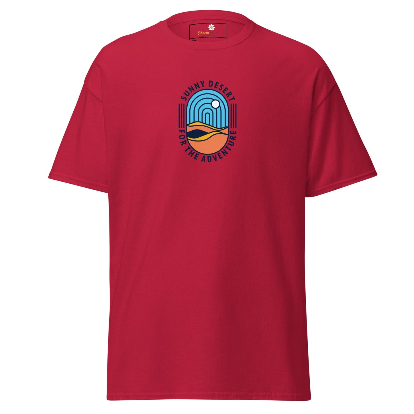 Red T-shirt with desert graphic for Men and Women in 2XL to 5XL size