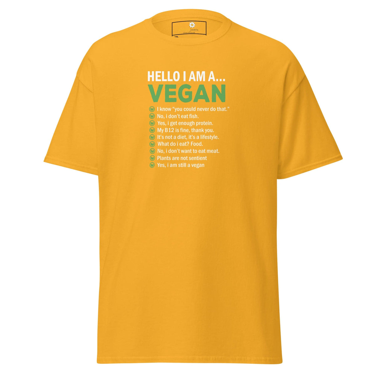 T-shirt Design Tee • Men / Women • [2xl-5xl] - Gold / 2xl