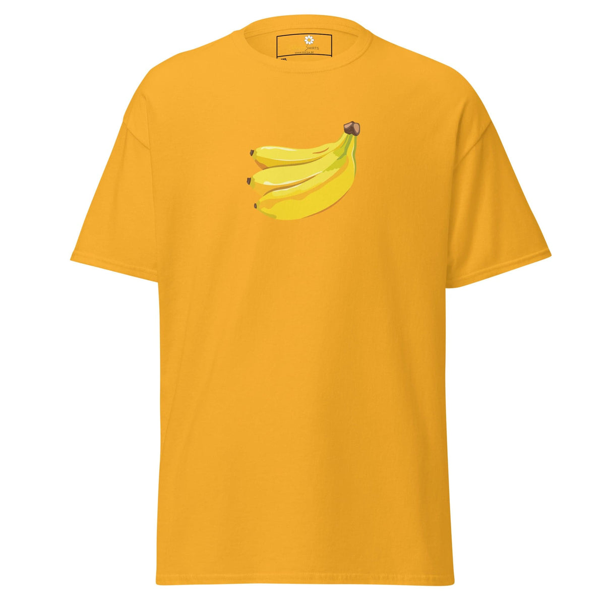 Yellow T-shirt with banana graphic for men and women in 2XL to 5XL sizes