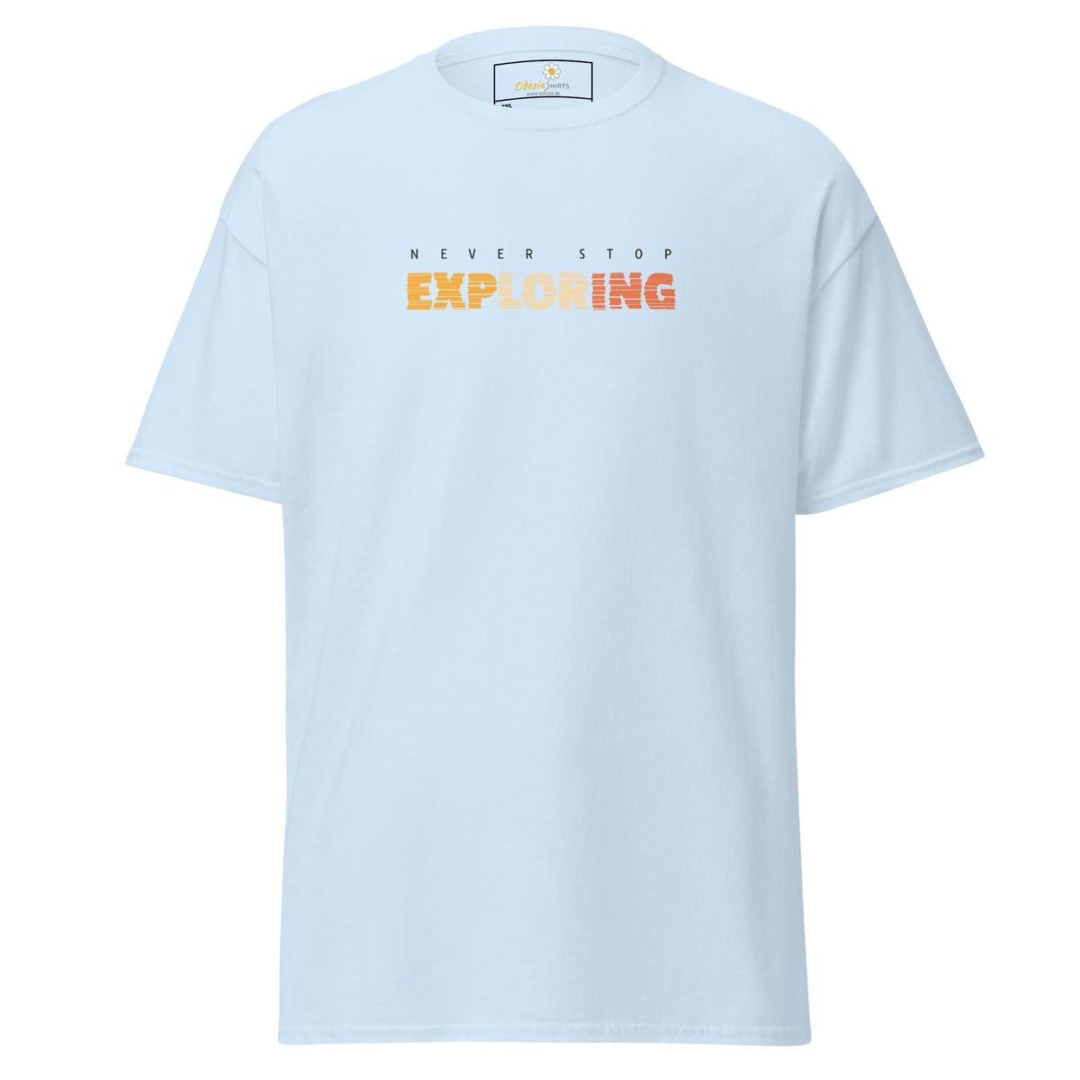 Light blue T-shirt from T-SHIRT DESIGN TEE for Men and Women in 2XL to 5XL