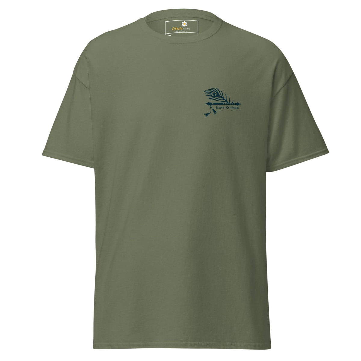 Olive green T-shirt in the T-SHIRT DESIGN TEE for men and women, available in 2XL to 5XL sizes