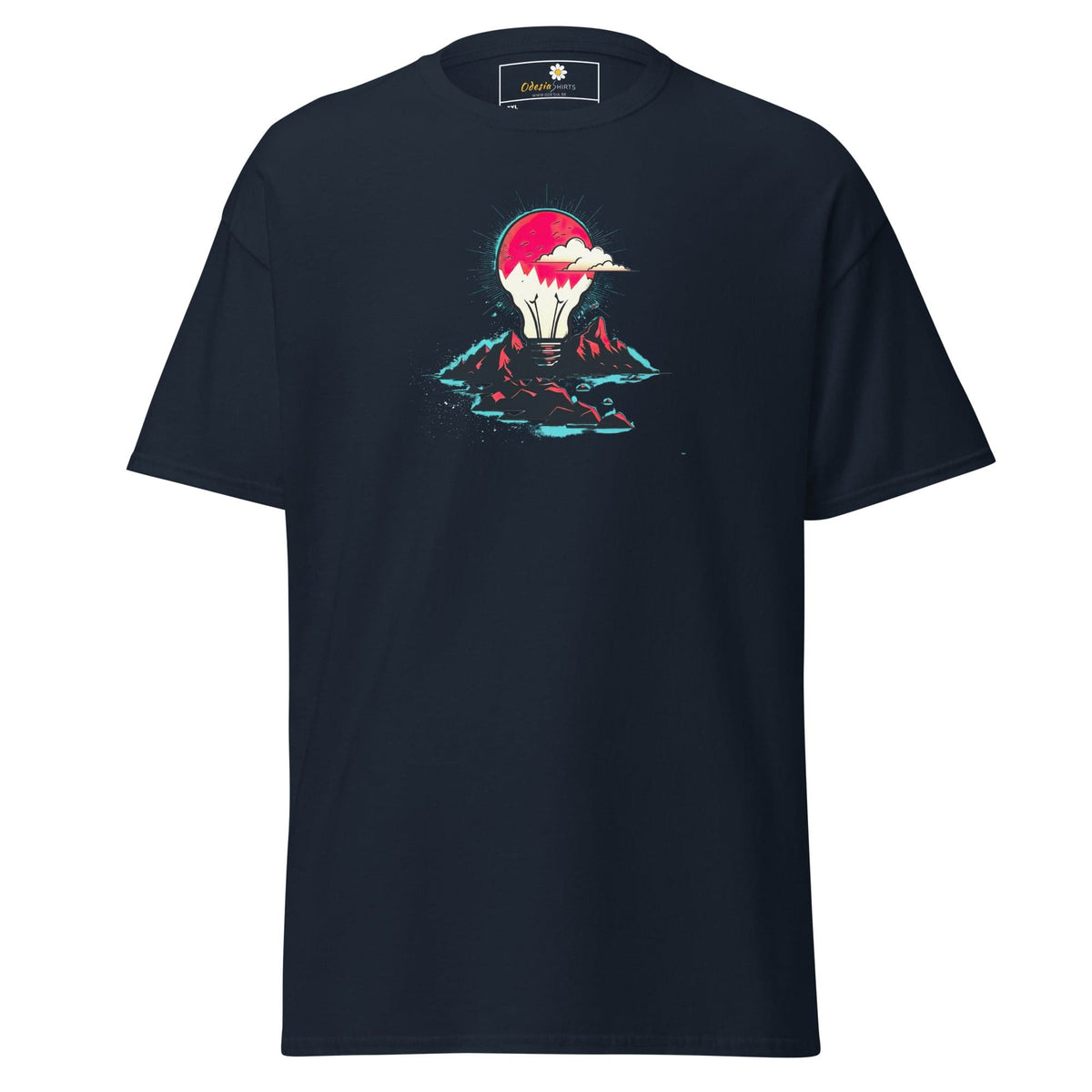 Navy blue graphic T-shirt for Men and Women in size 2XL to 5XL