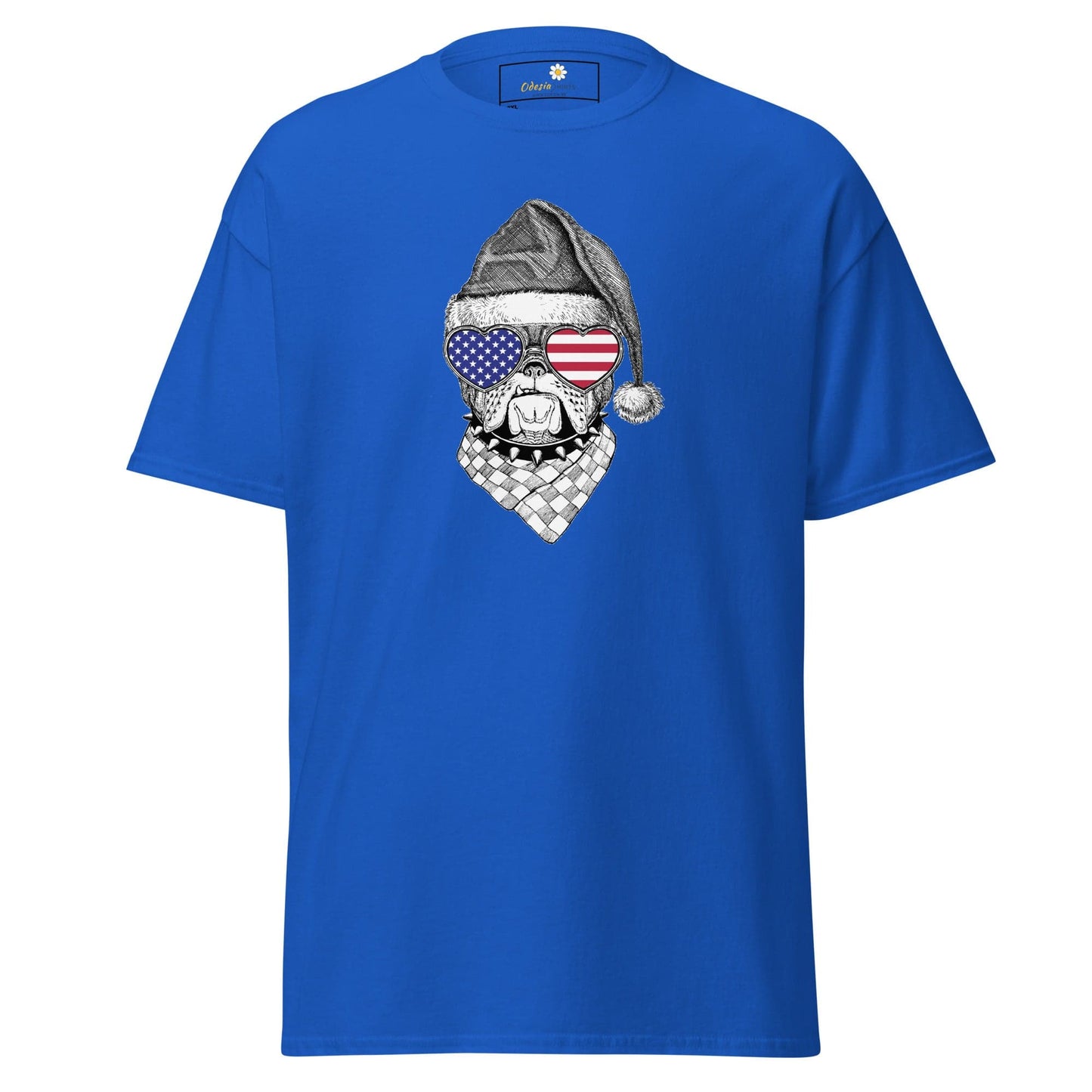 Blue T-shirt with Dog Graphic for Men and Women in 2XL to 5XL sizes