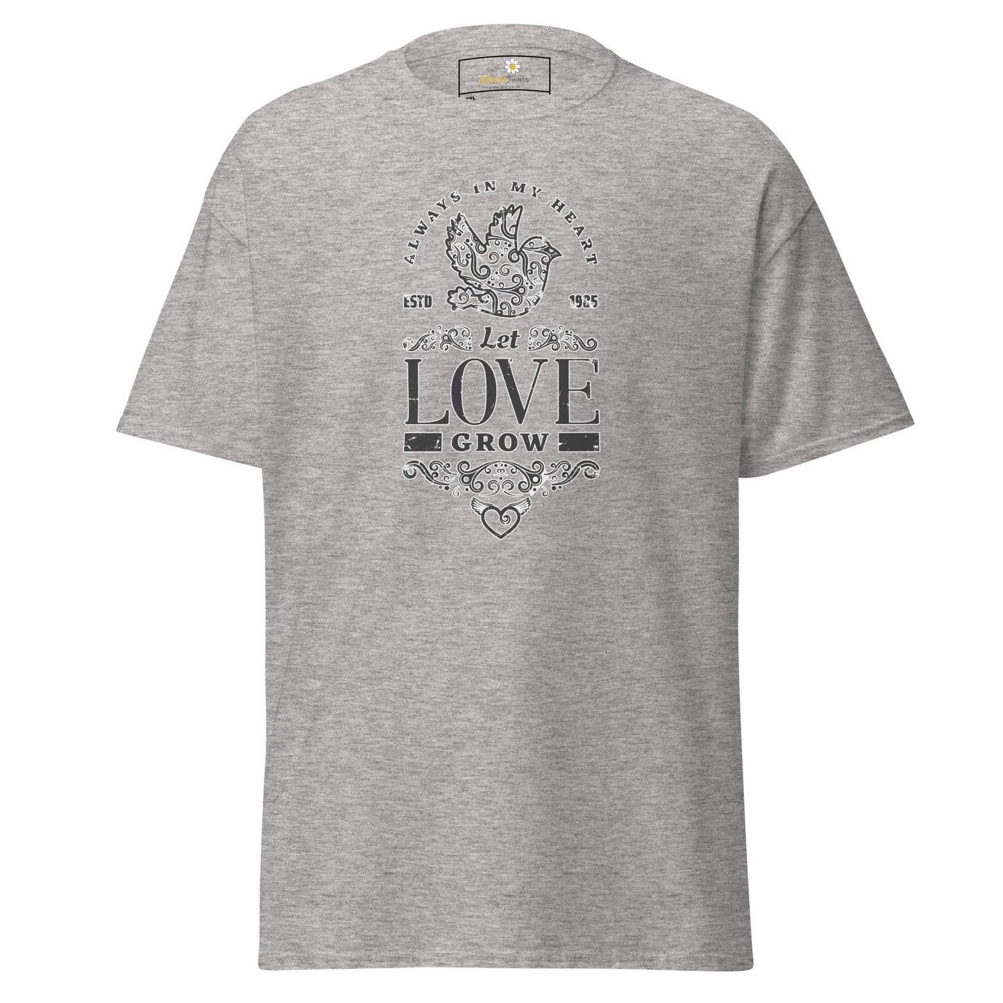 Gray T-shirt with graphic design for Men and Women in 2XL to 5XL sizes